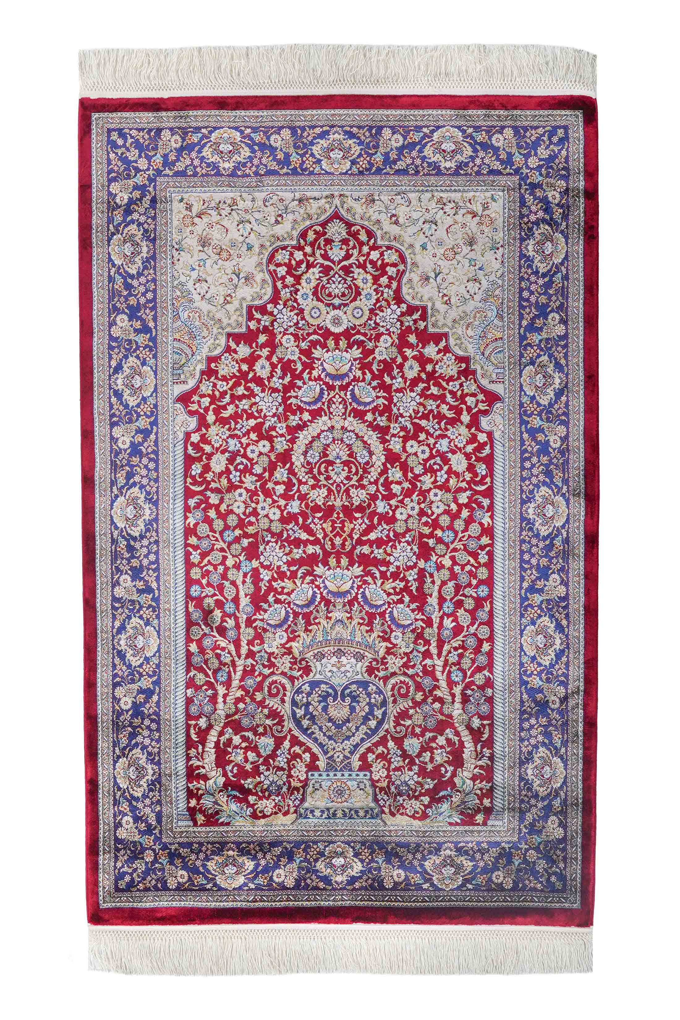 Kumkapı Serisi S818A Lüks Modal Seccade - Bordo, Mavi - detay