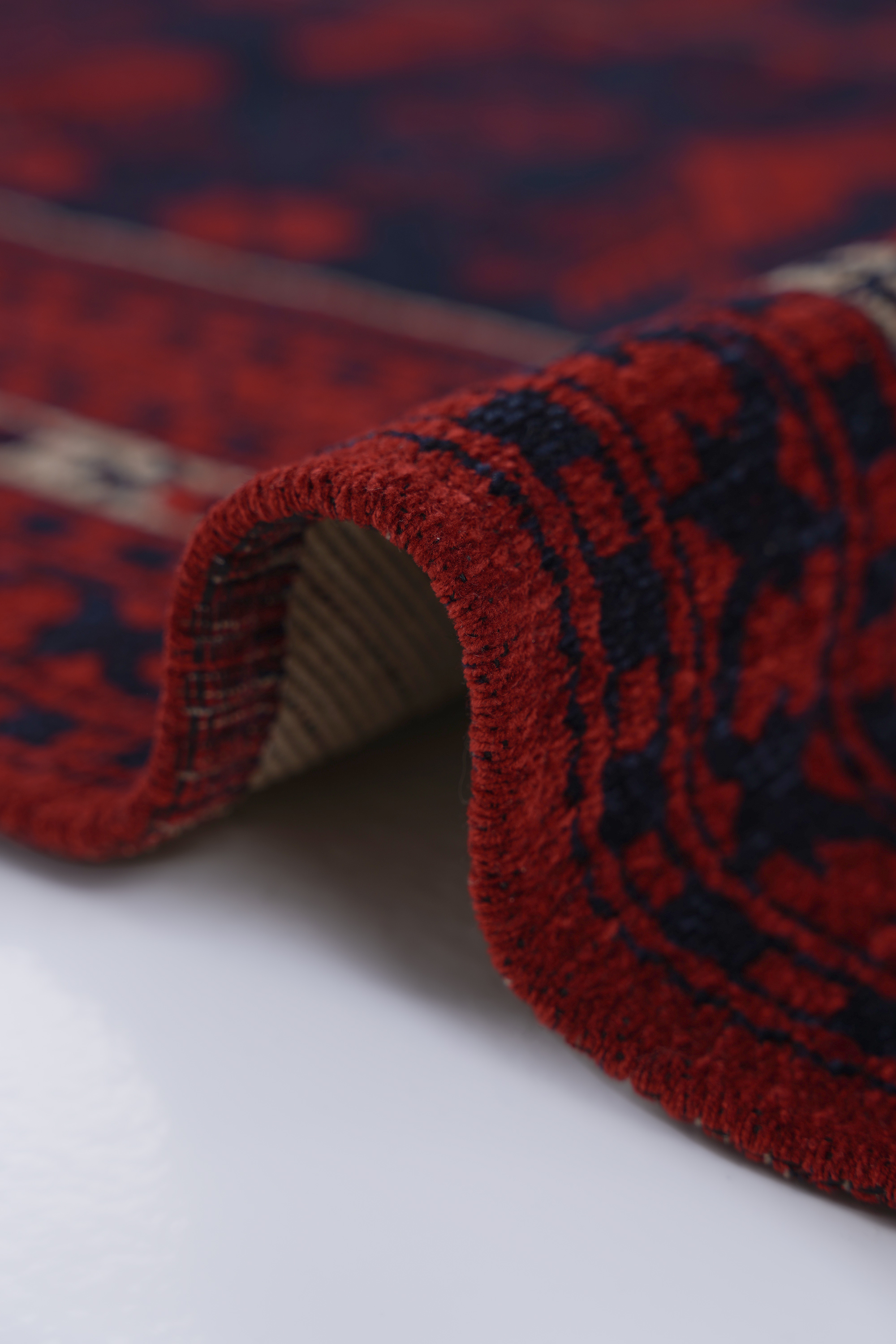 Mira Afgan 4 Kaymaz Tabanlı Yıkanabilir Klasik Kilim - Detay 5