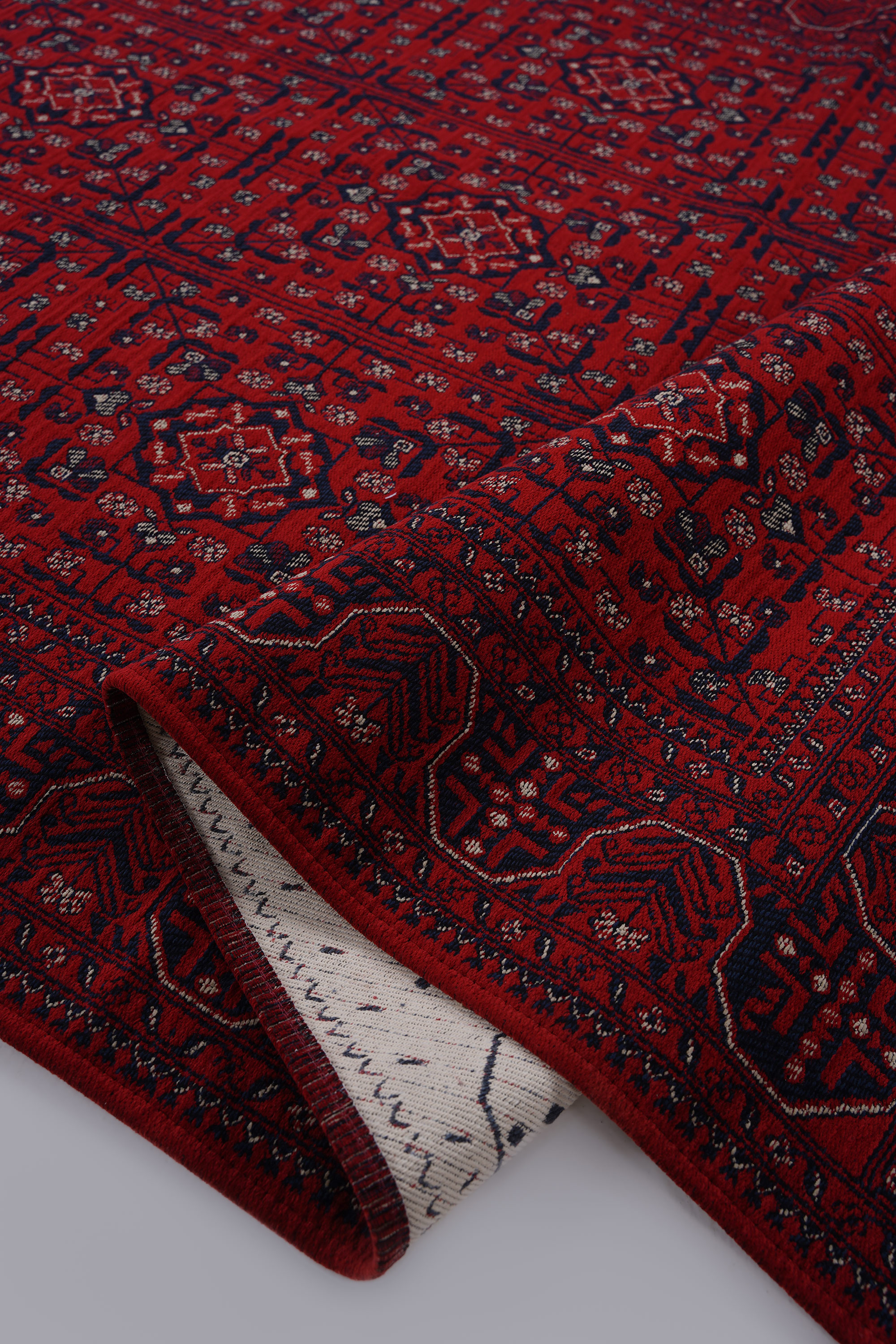 Mira Afgan 8 Kaymaz Tabanlı Yıkanabilir Klasik Kilim - Detay 3
