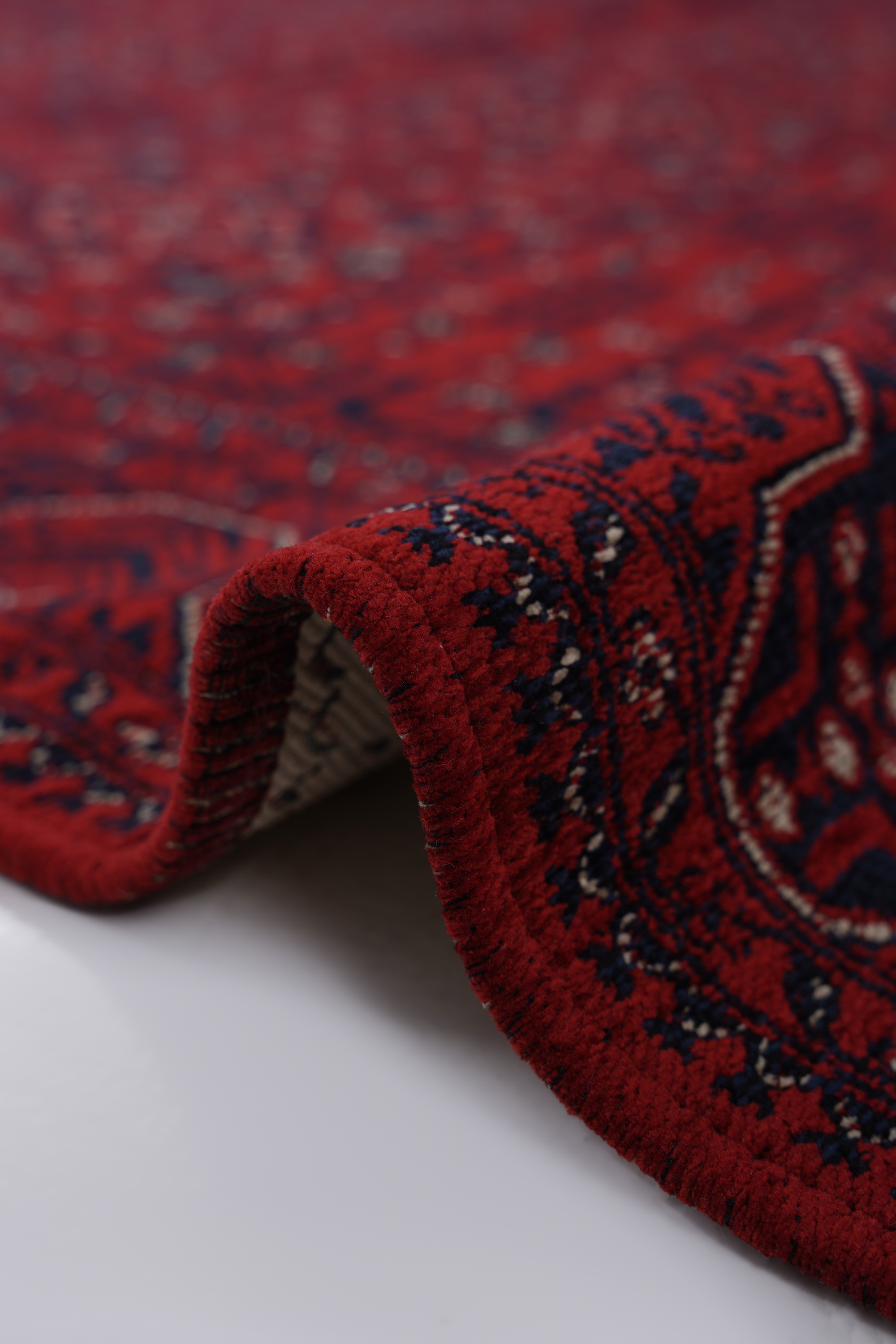Mira Afgan 8 Kaymaz Tabanlı Yıkanabilir Klasik Kilim - Detay 5