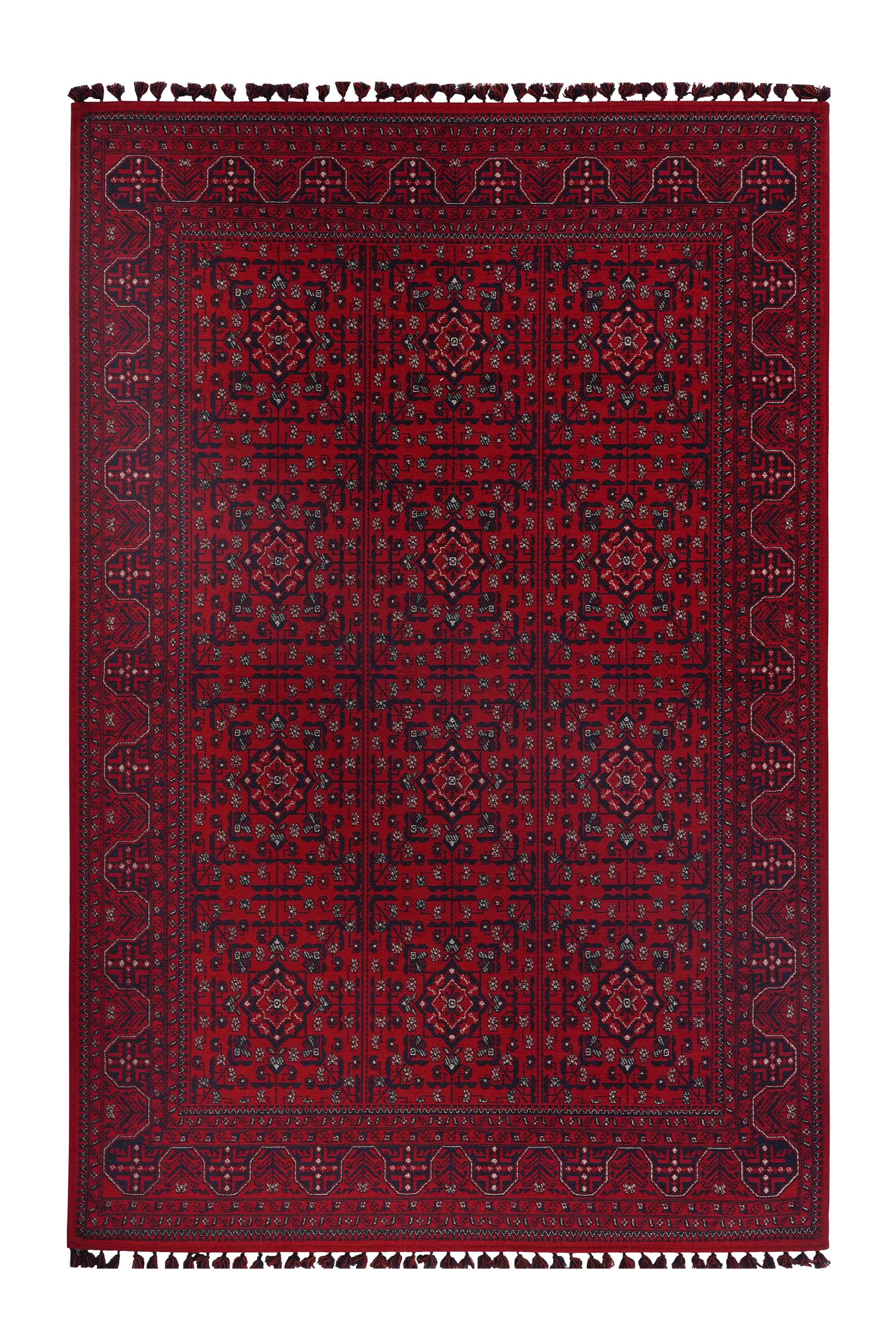 Mira Afgan 8 Kaymaz Tabanlı Yıkanabilir Klasik Kilim - detay
