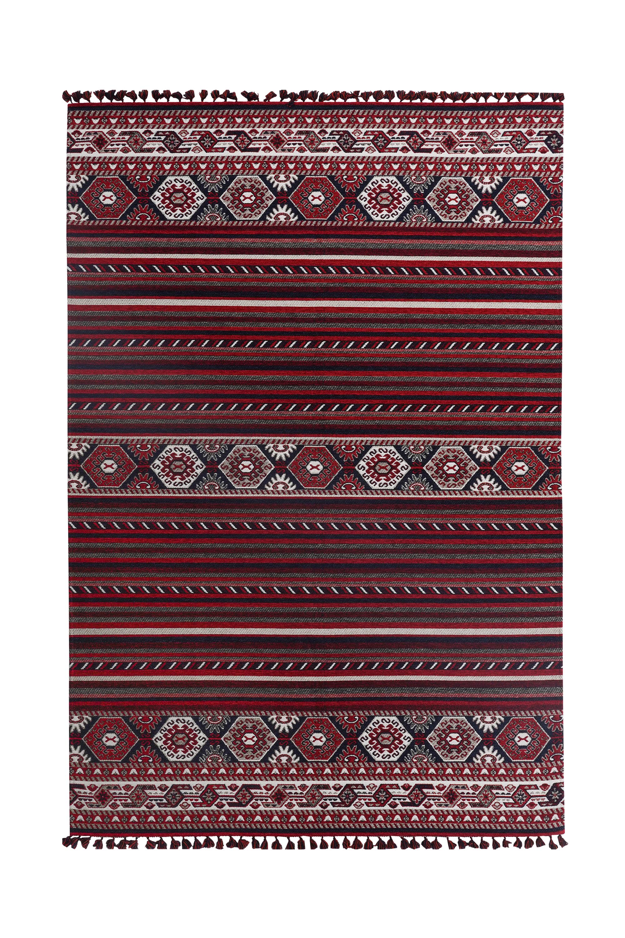 Mira Afgan 9 Kaymaz Tabanlı Yıkanabilir Klasik Kilim - detay