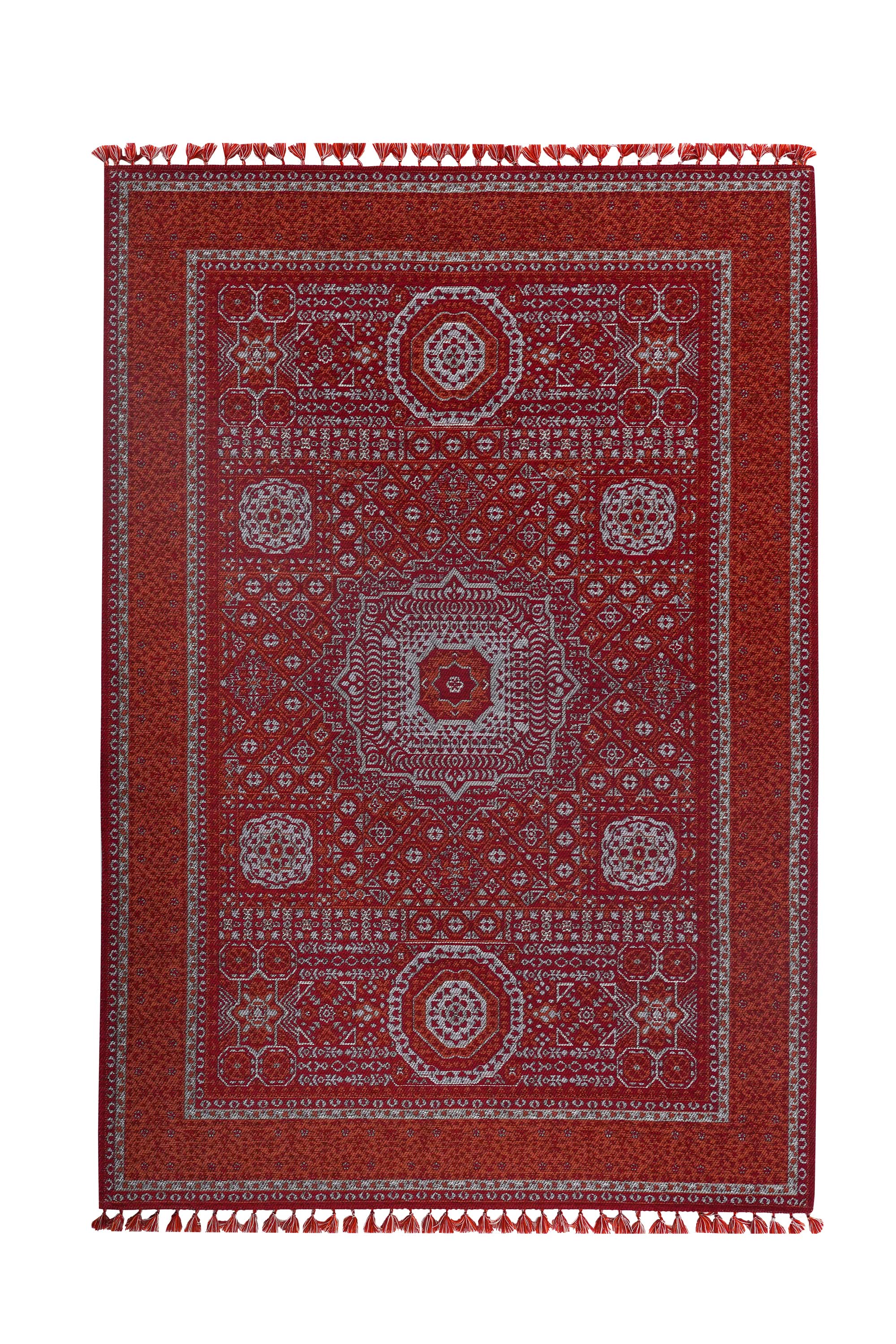 Mira Memlük V18 Kaymaz Tabanlı Yıkanabilir Klasik Kilim - detay