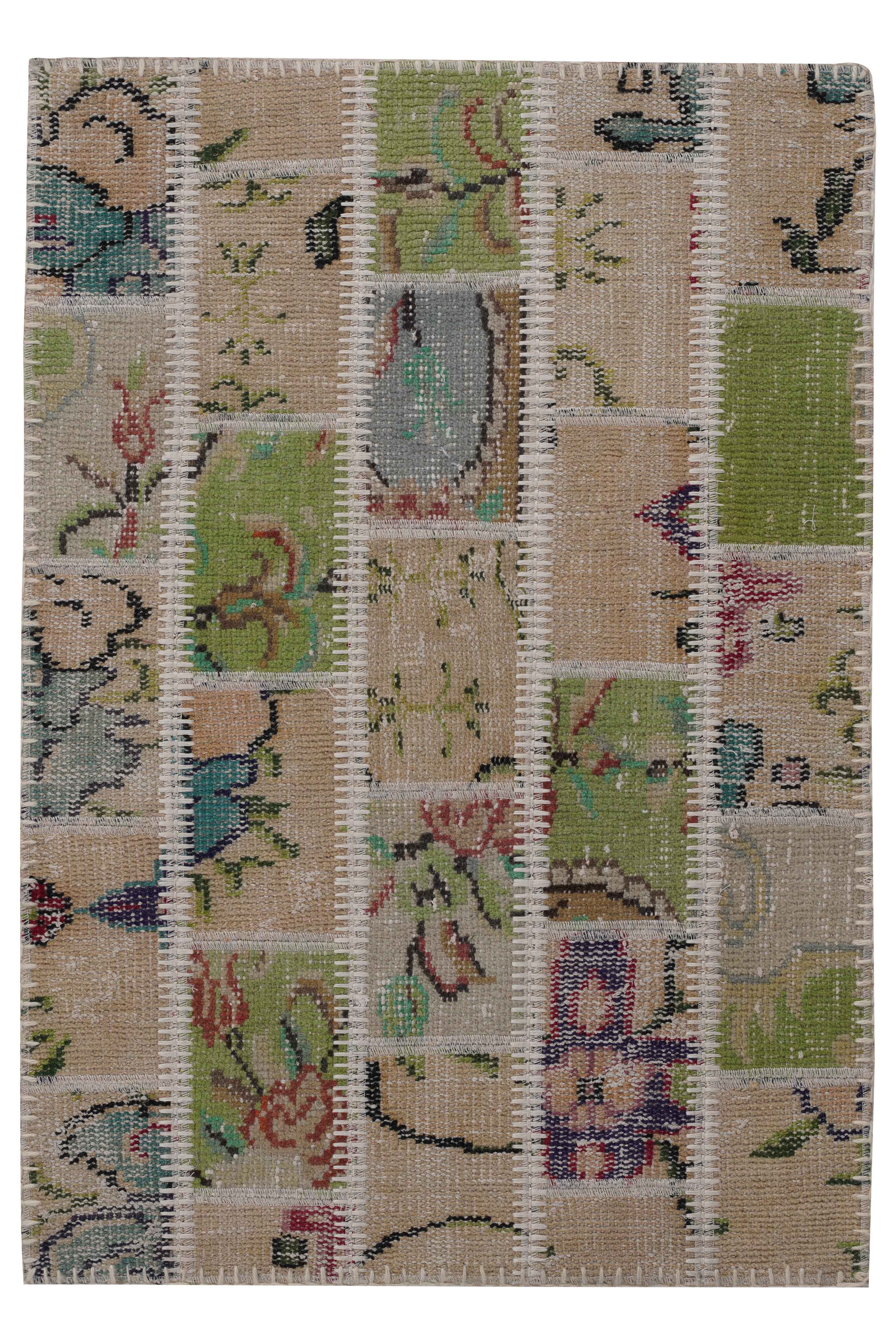 Naar Halı Patchwork 11 El Yapımı Dekoratif Halı - Detay 7
