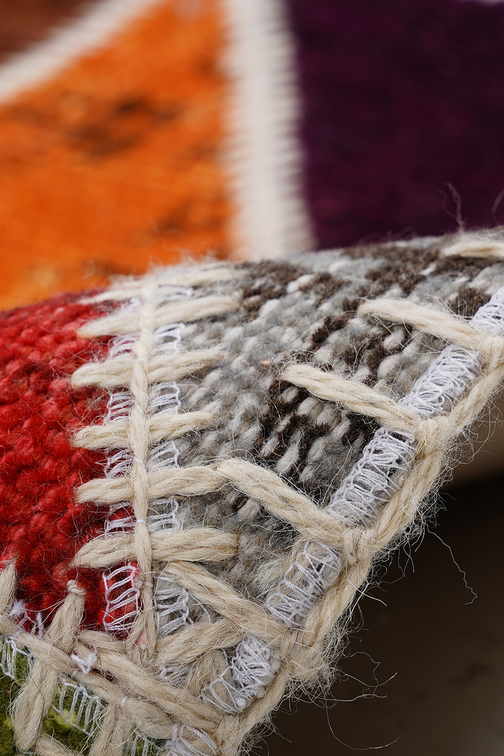 Naar Halı Patchwork 3708 El Yapımı Dekoratif Halı - Detay 5
