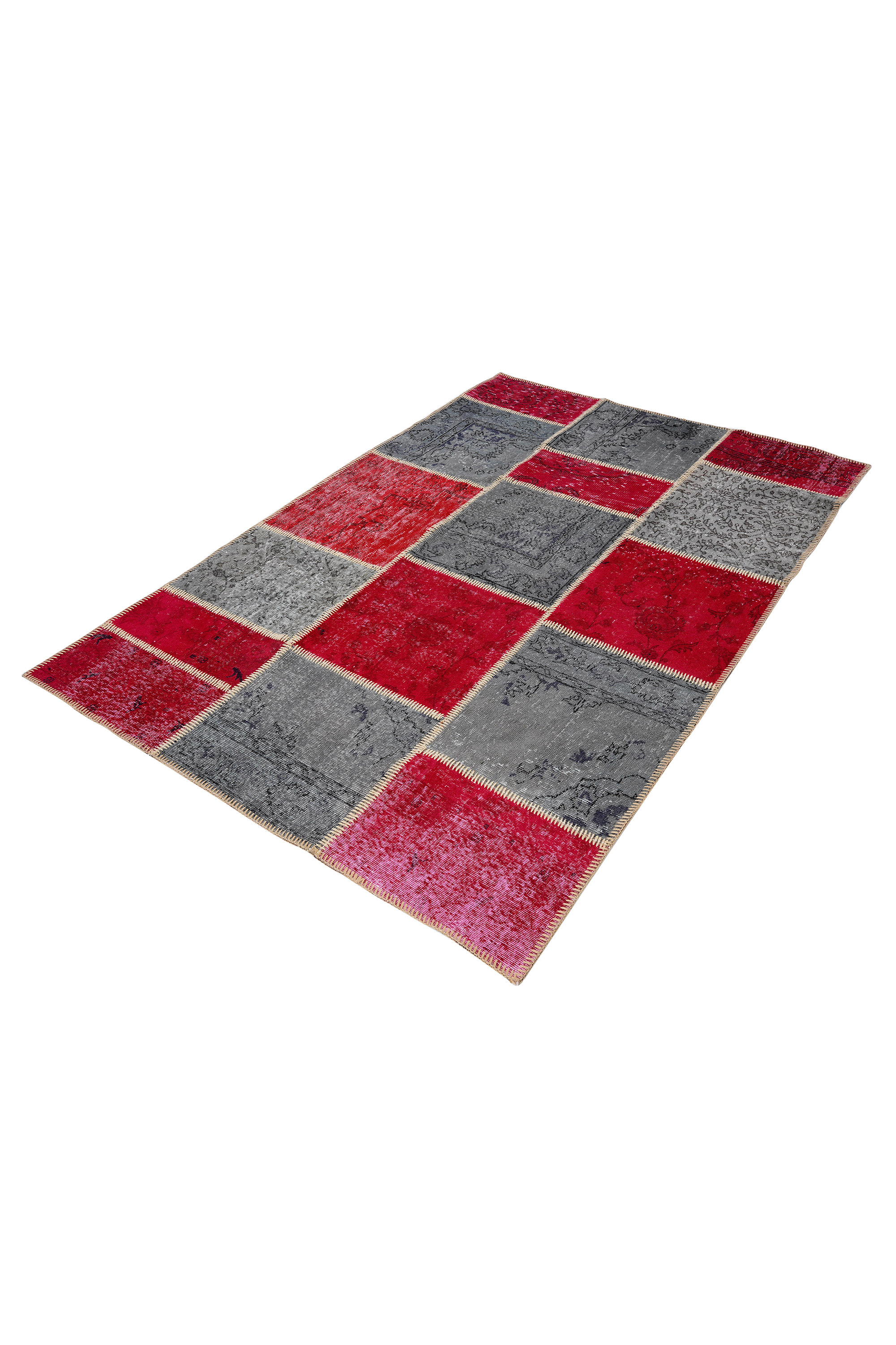 Naar Halı Patchwork El Yapımı Dekoratif Halı - Detay 5