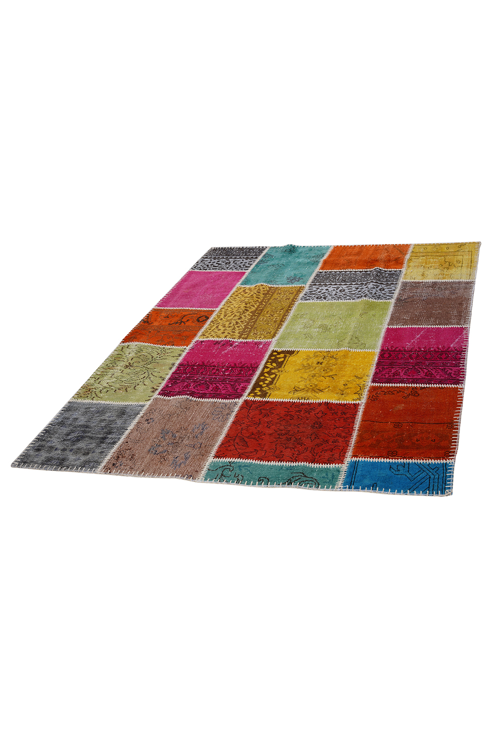 Naar Halı Patchwork El Yapımı Dekoratif Halı - Detay 7
