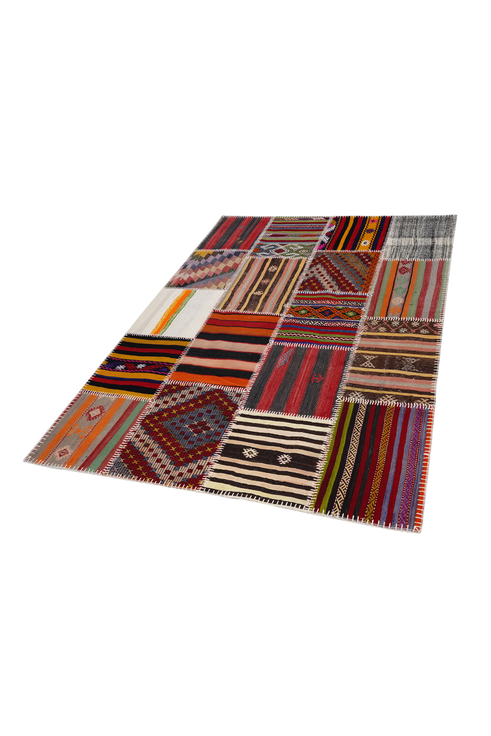 Naar Halı Patchwork El Yapımı Dekoratif Halı - Detay 8