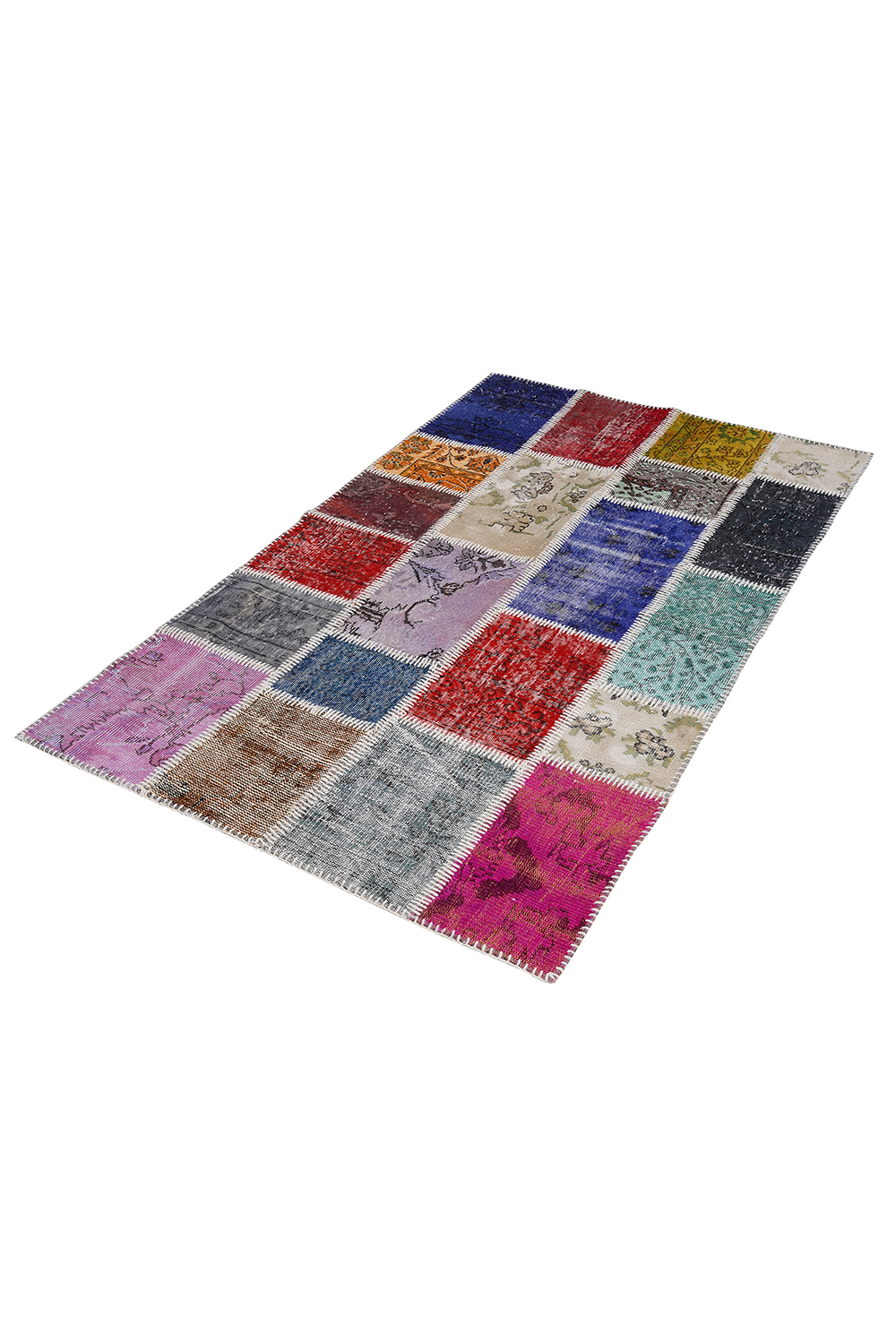 Naar Halı Patchwork El Yapımı Dekoratif Halı - Detay 6