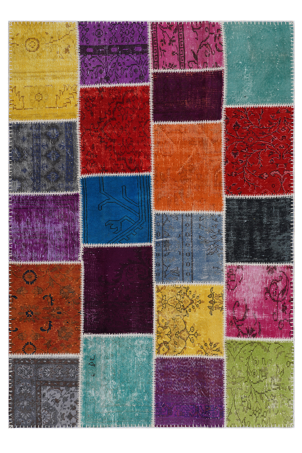 Naar Halı Patchwork El Yapımı Dekoratif Halı - Detay 7