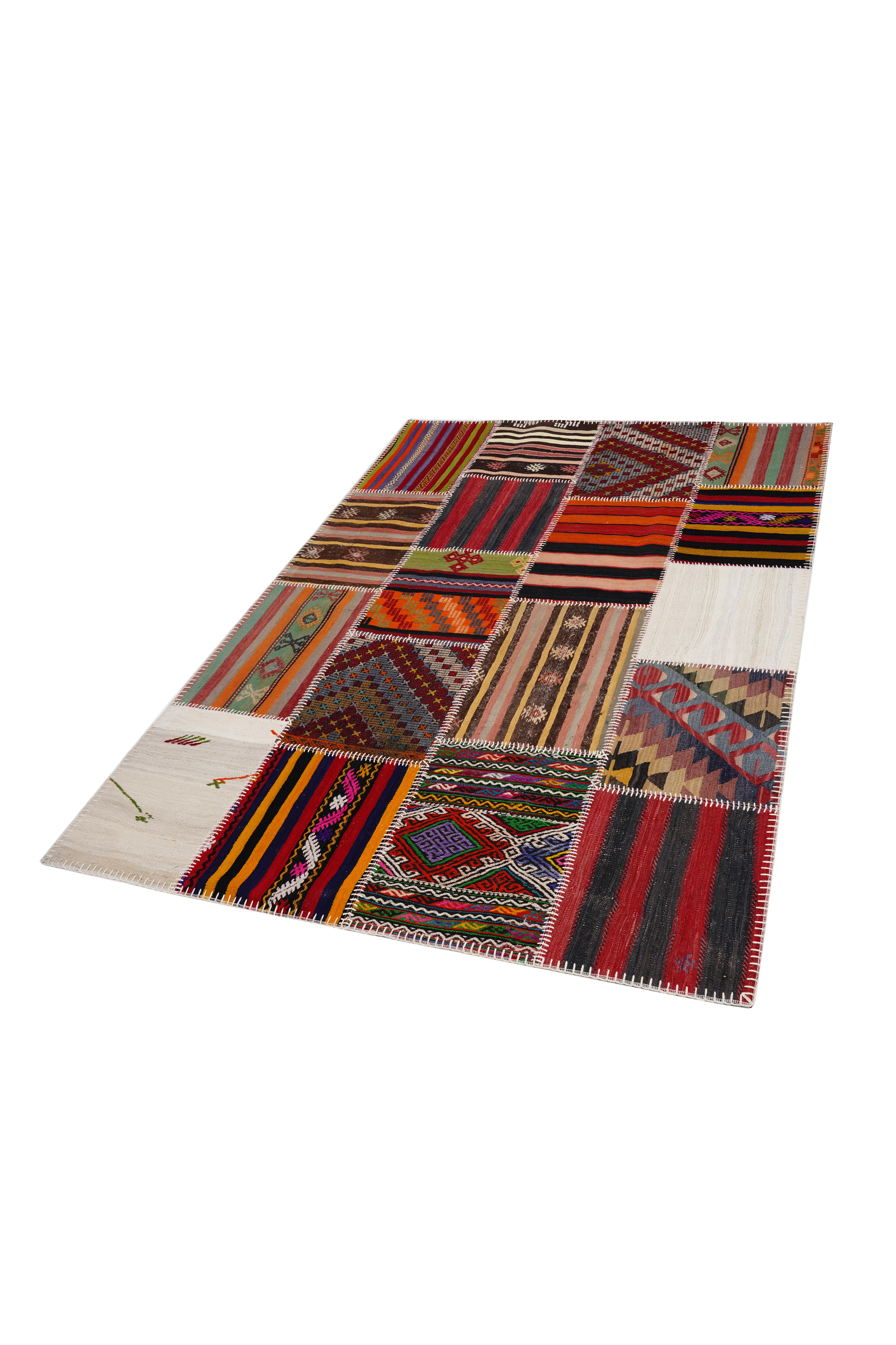 Naar Halı Patchwork El Yapımı Dekoratif Halı - Detay 10