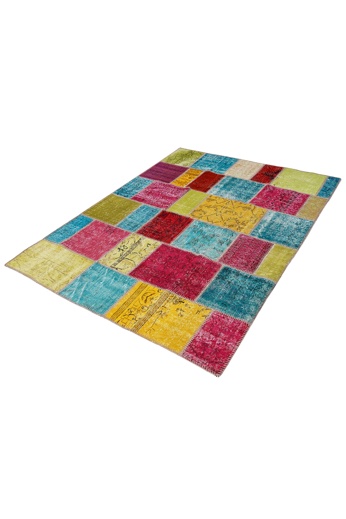 Naar Halı Patchwork El Yapımı Dekoratif Halı - Detay 7