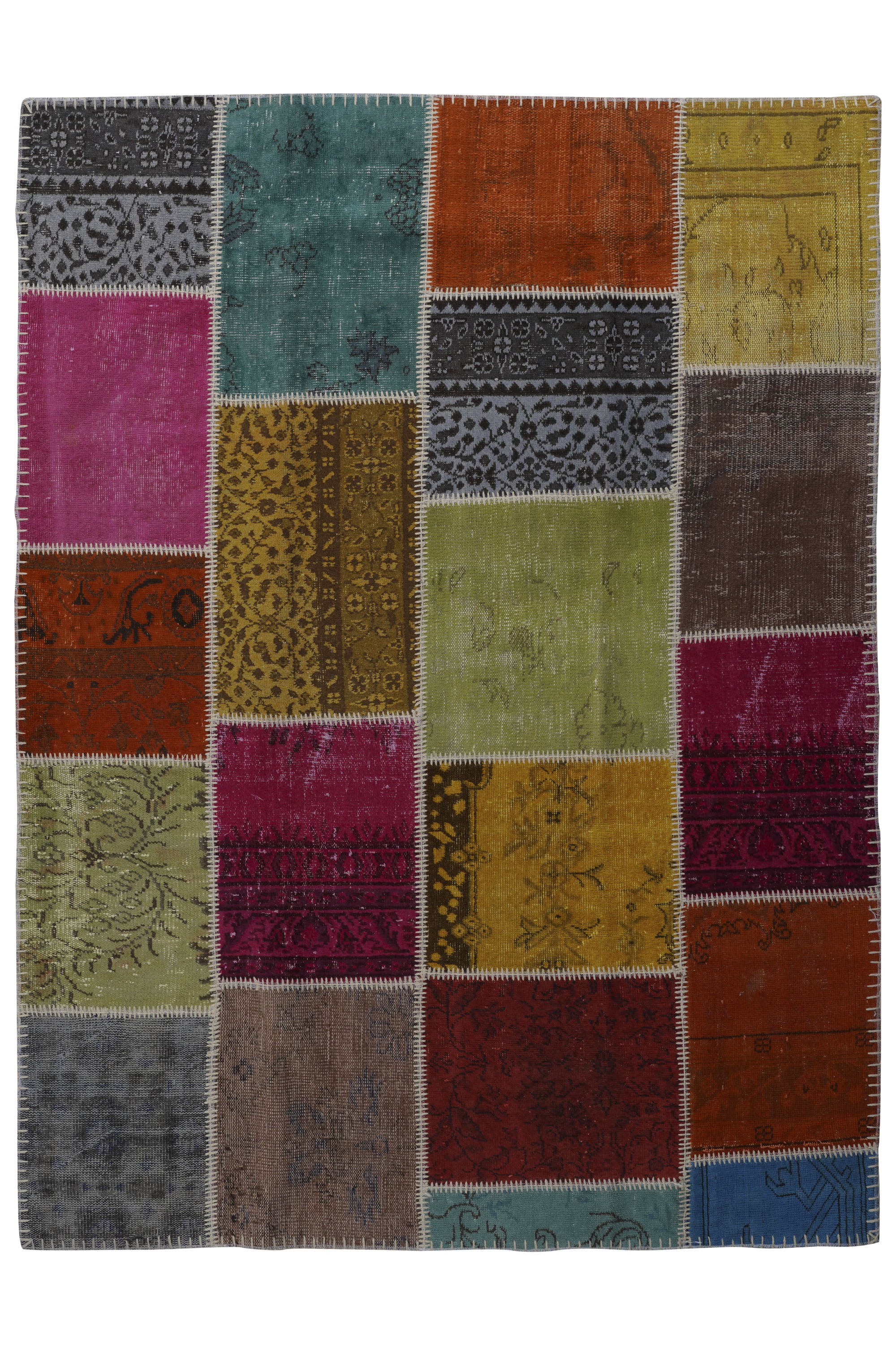 Naar Halı Patchwork El Yapımı Dekoratif Halı - Detay 9