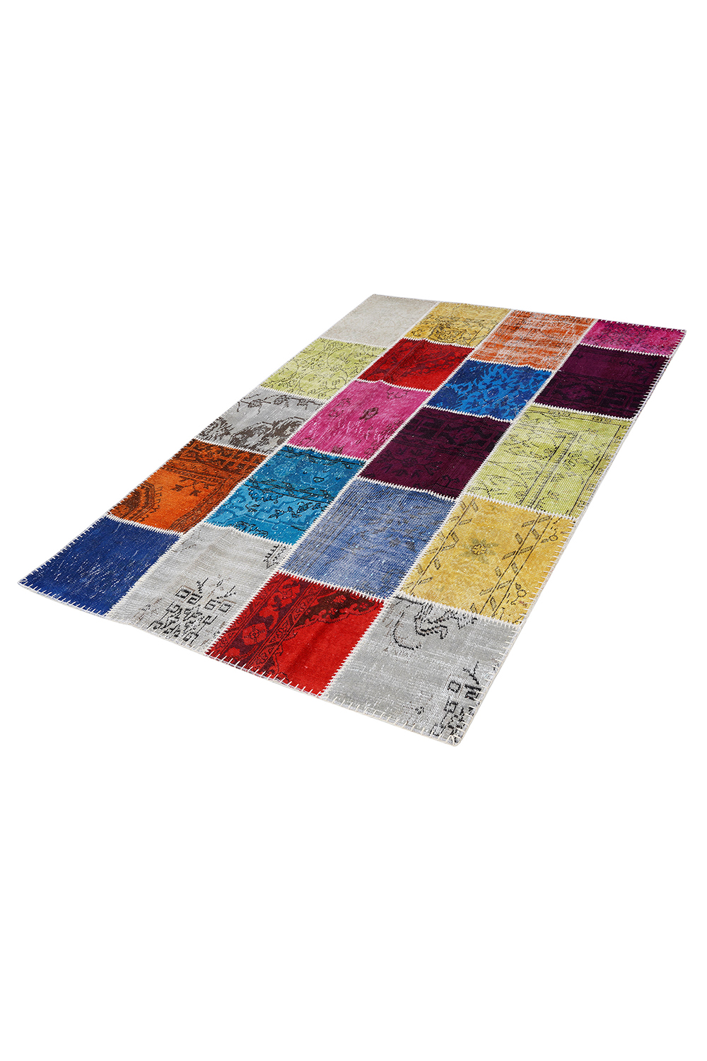 Naar Halı Patchwork El Yapımı Dekoratif Halı - Detay 7