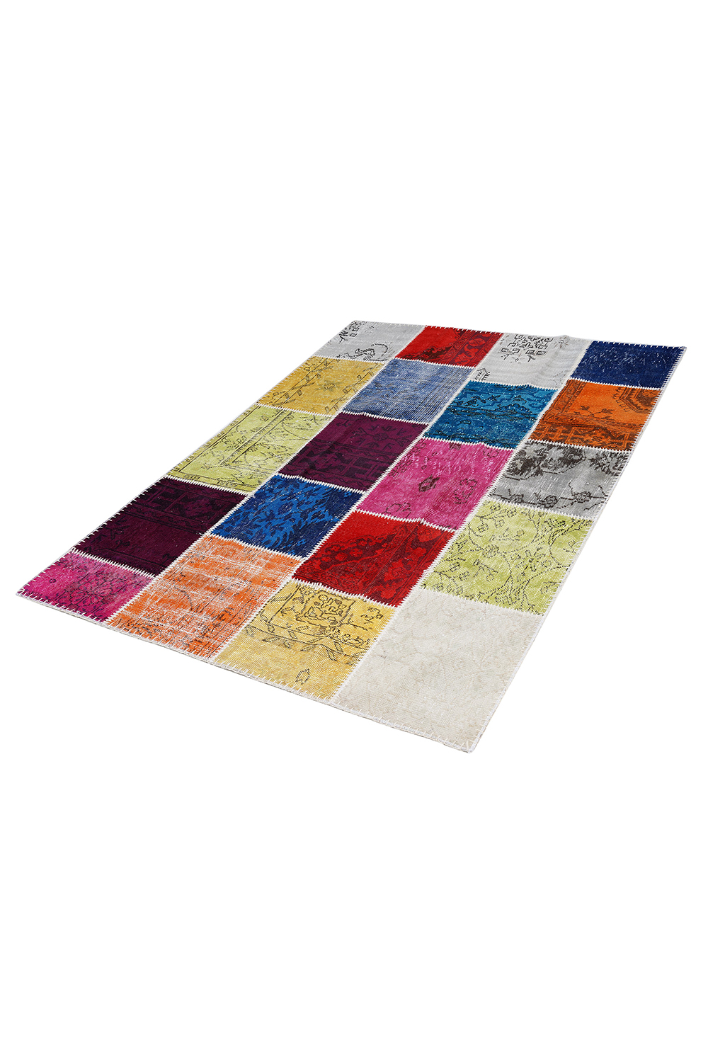 Naar Halı Patchwork El Yapımı Dekoratif Halı - Detay 8