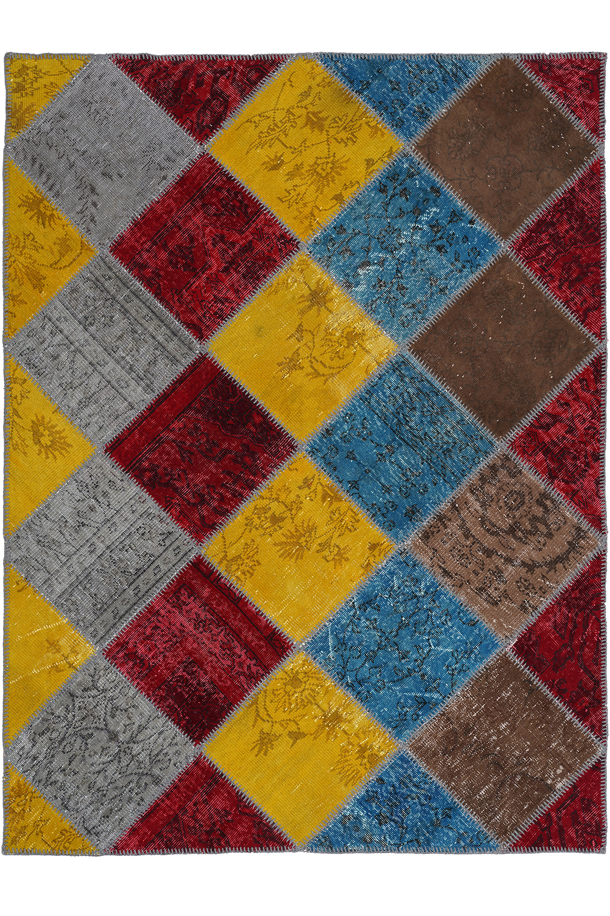 Naar Halı Patchwork El Yapımı Dekoratif Halı - Detay 10