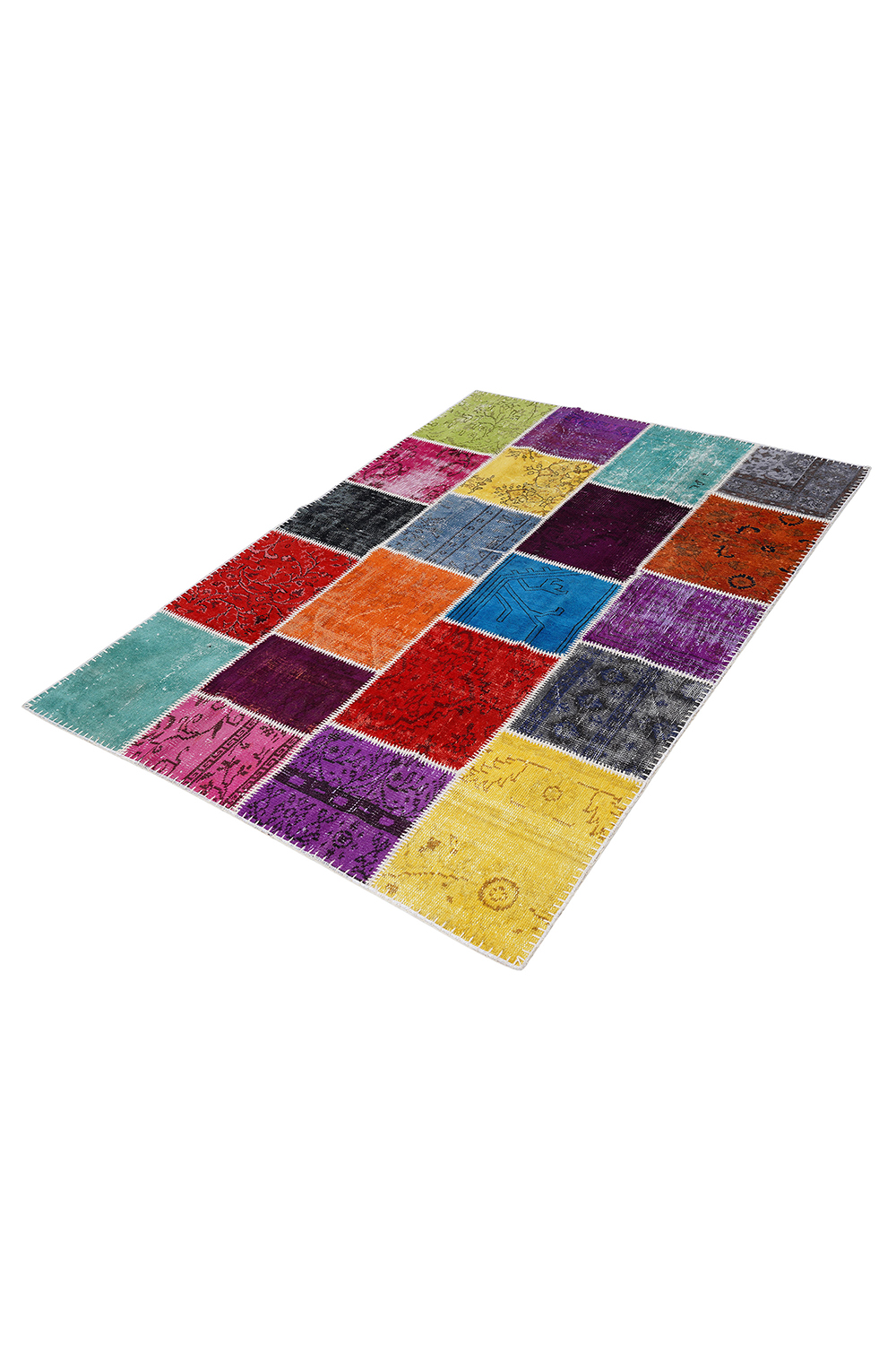 Naar Halı Patchwork El Yapımı Dekoratif Halı - Detay 10
