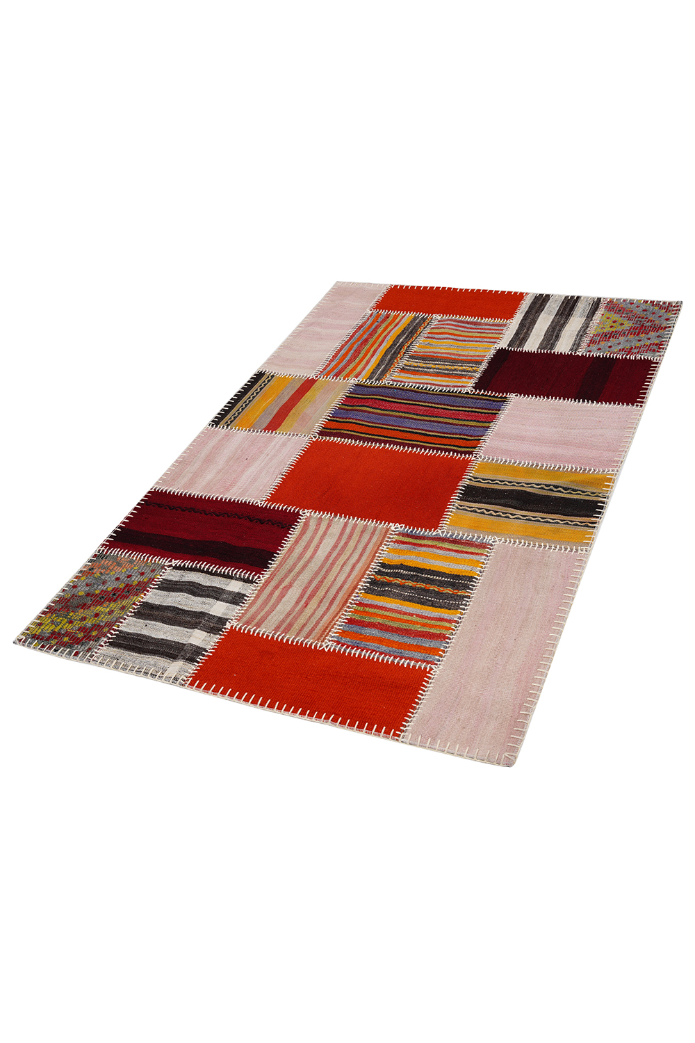 Naar Halı Patchwork El Yapımı Dekoratif Halı - Detay 9