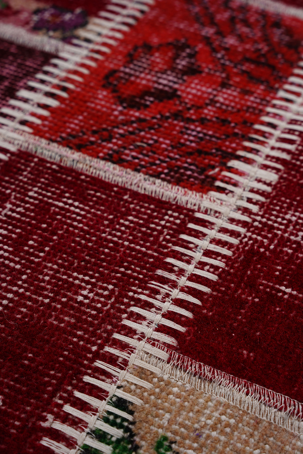 Naar Halı Patchwork El Yapımı Dekoratif Halı - detay