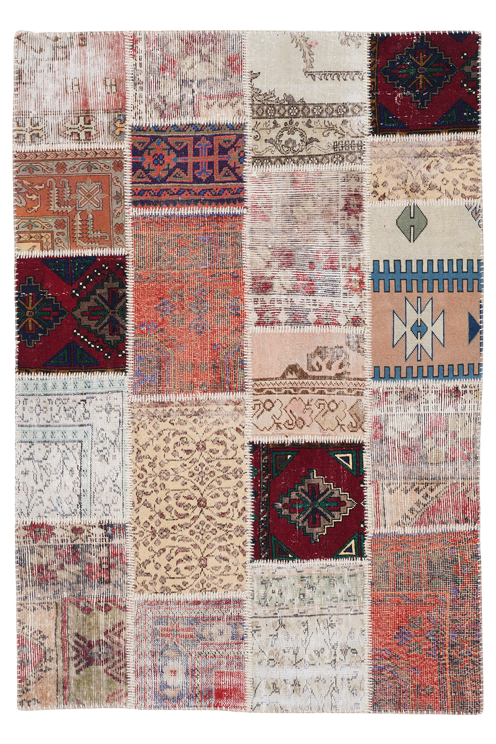 Naar Halı Patchwork El Yapımı Dekoratif Halı - Detay 9