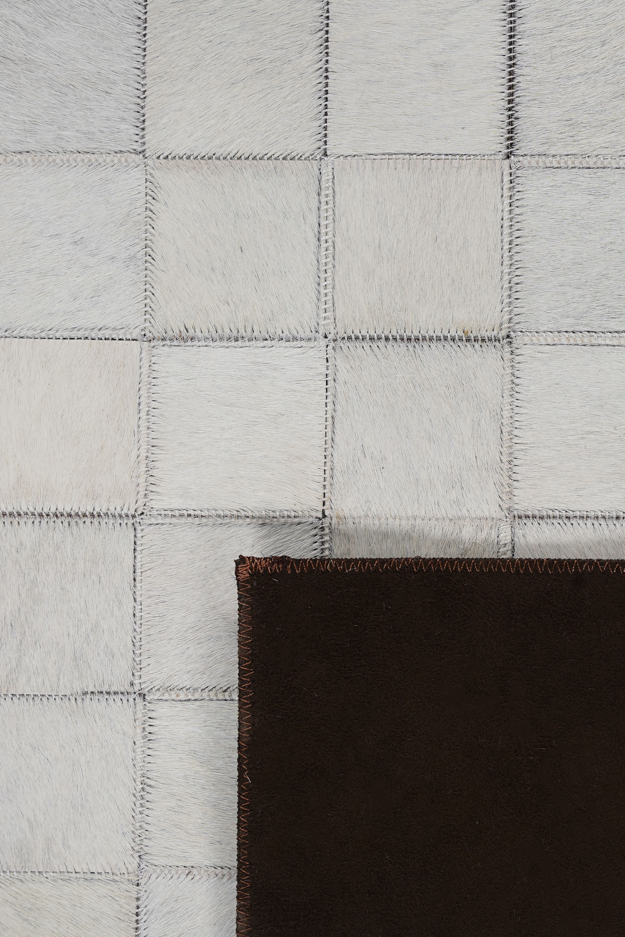 Naar Halı Tay Deri Patchwork El Yapımı Dekoratif Halı - Detay 6