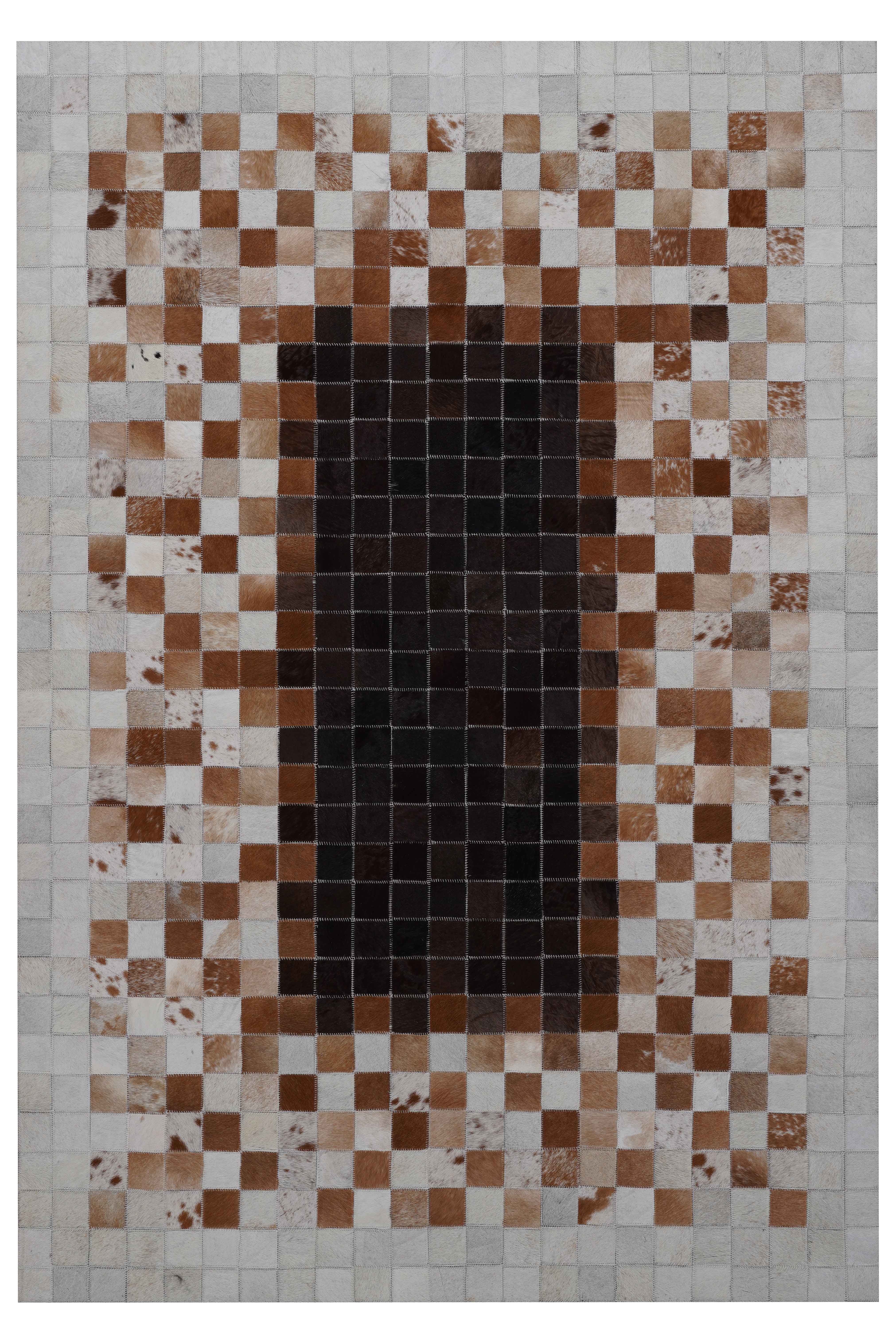 Naar Halı Tay Deri Patchwork El Yapımı Dekoratif Halı - Detay 7