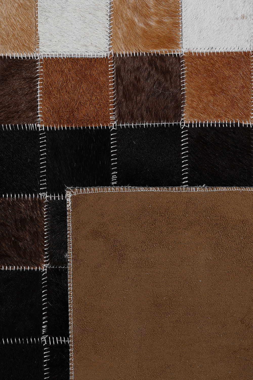Naar Halı Tay Deri Patchwork El Yapımı Dekoratif Halı - Detay 9