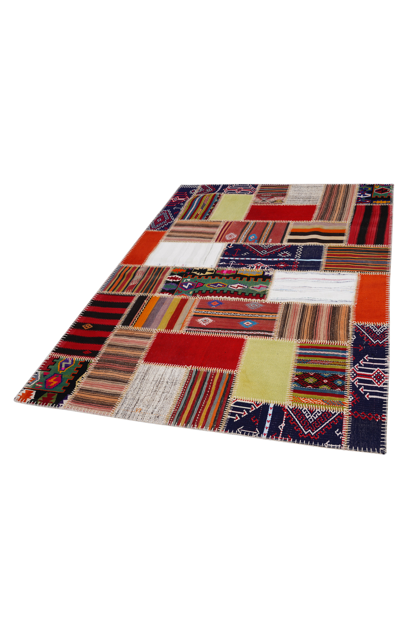 Naar Halı Patchwork El Yapımı Dekoratif Halı - detay