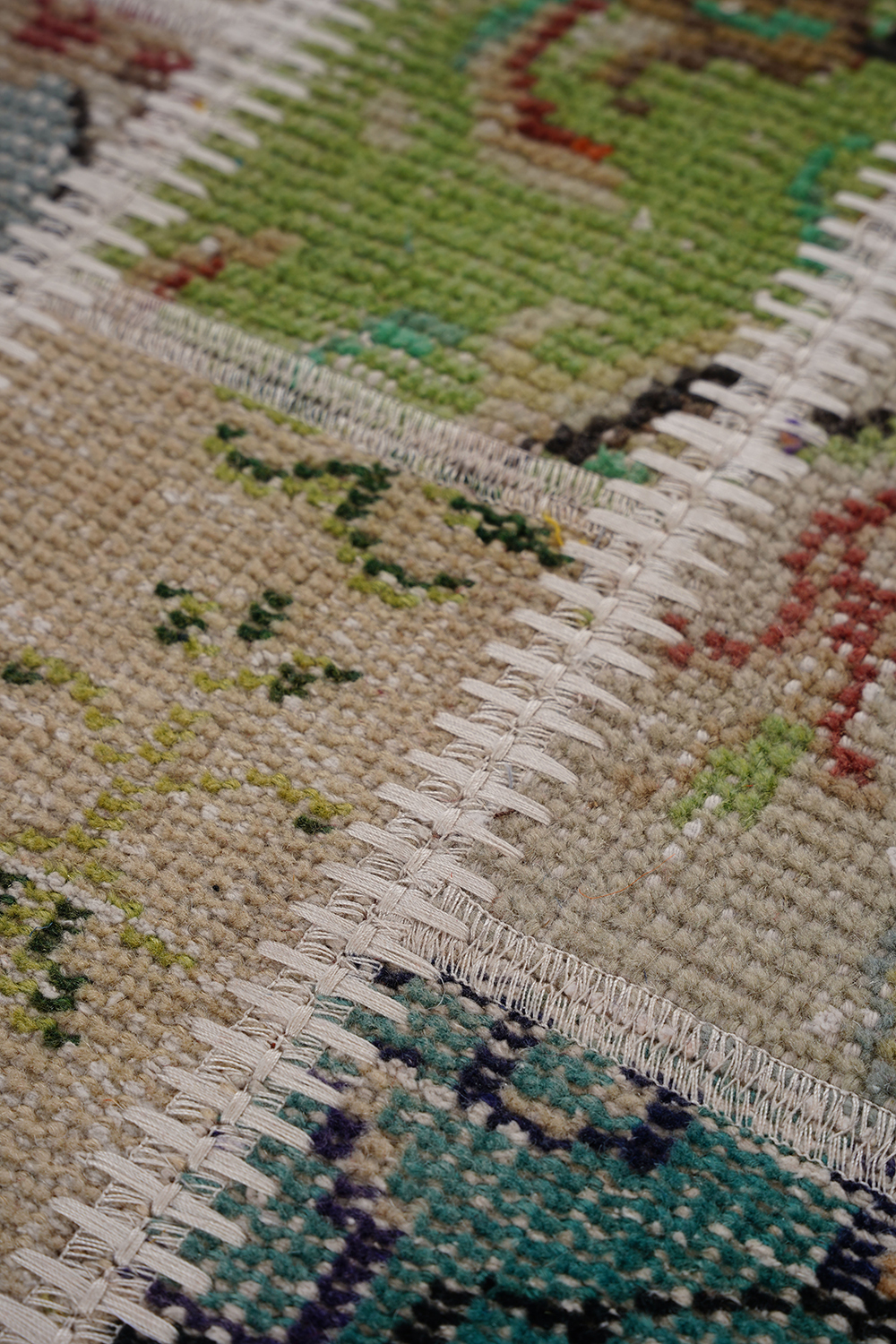 Naar Halı Patchwork 11 El Yapımı Dekoratif Halı - detay