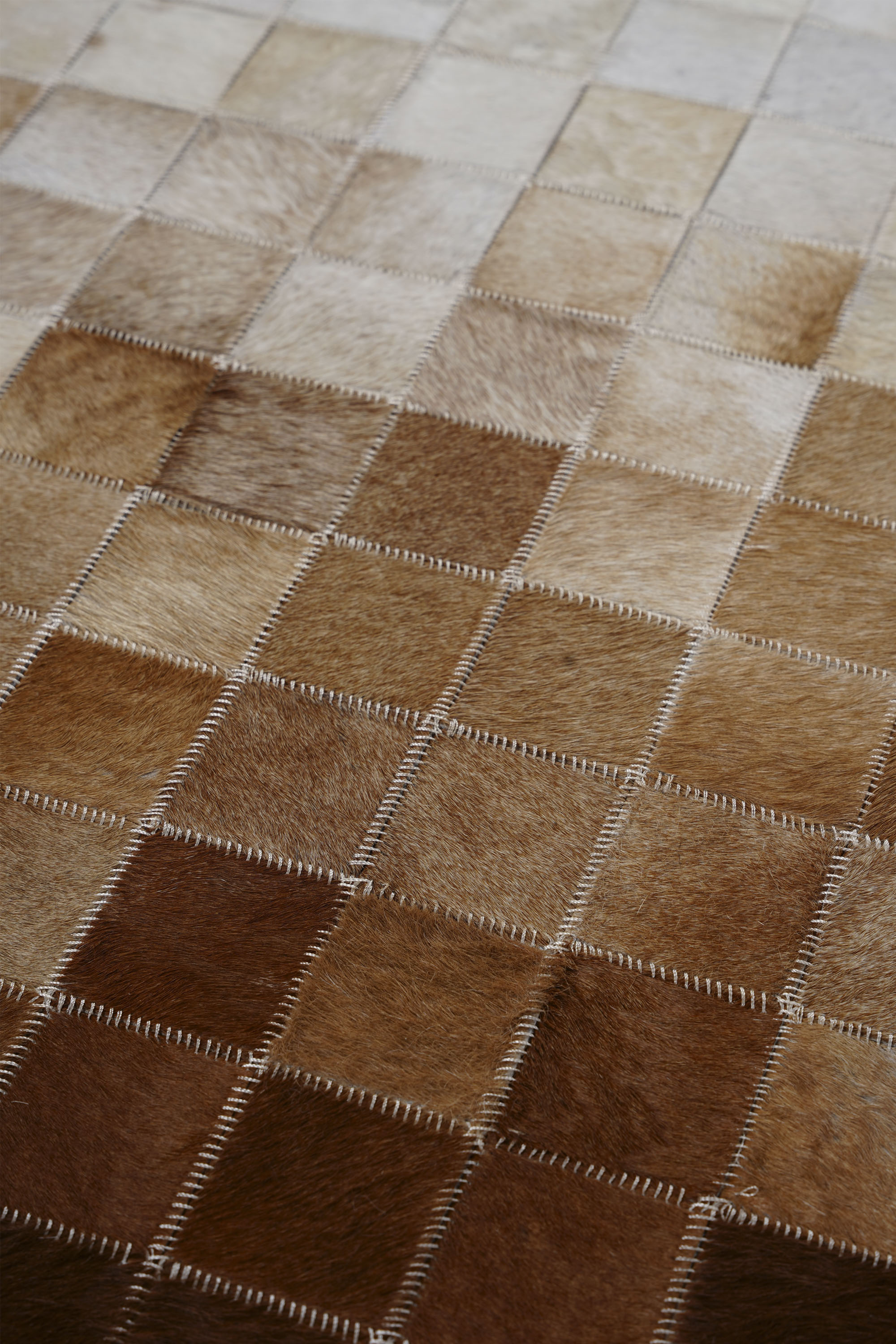 Naar Halı Tay Deri Patchwork El Yapımı Dekoratif Halı - detay