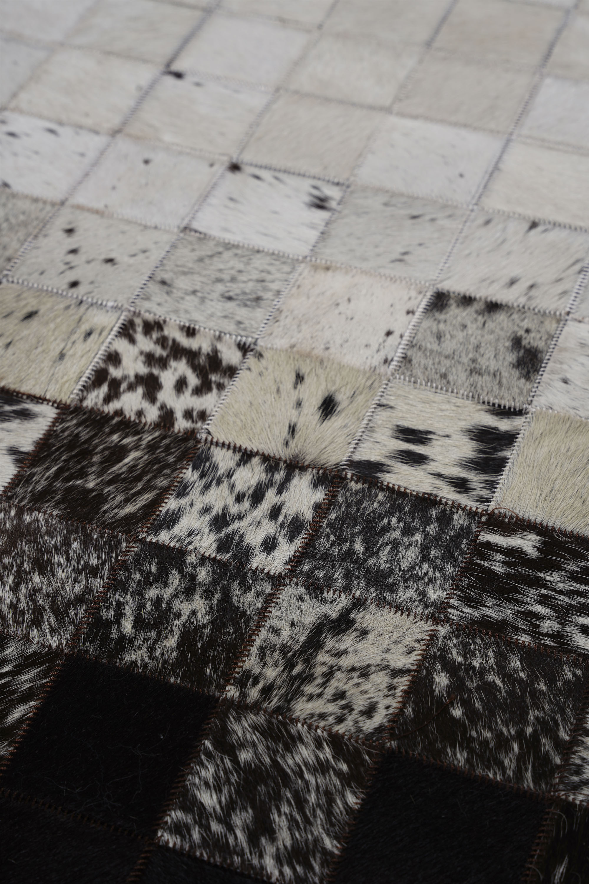 Naar Halı Tay Deri Patchwork El Yapımı Dekoratif Halı - detay