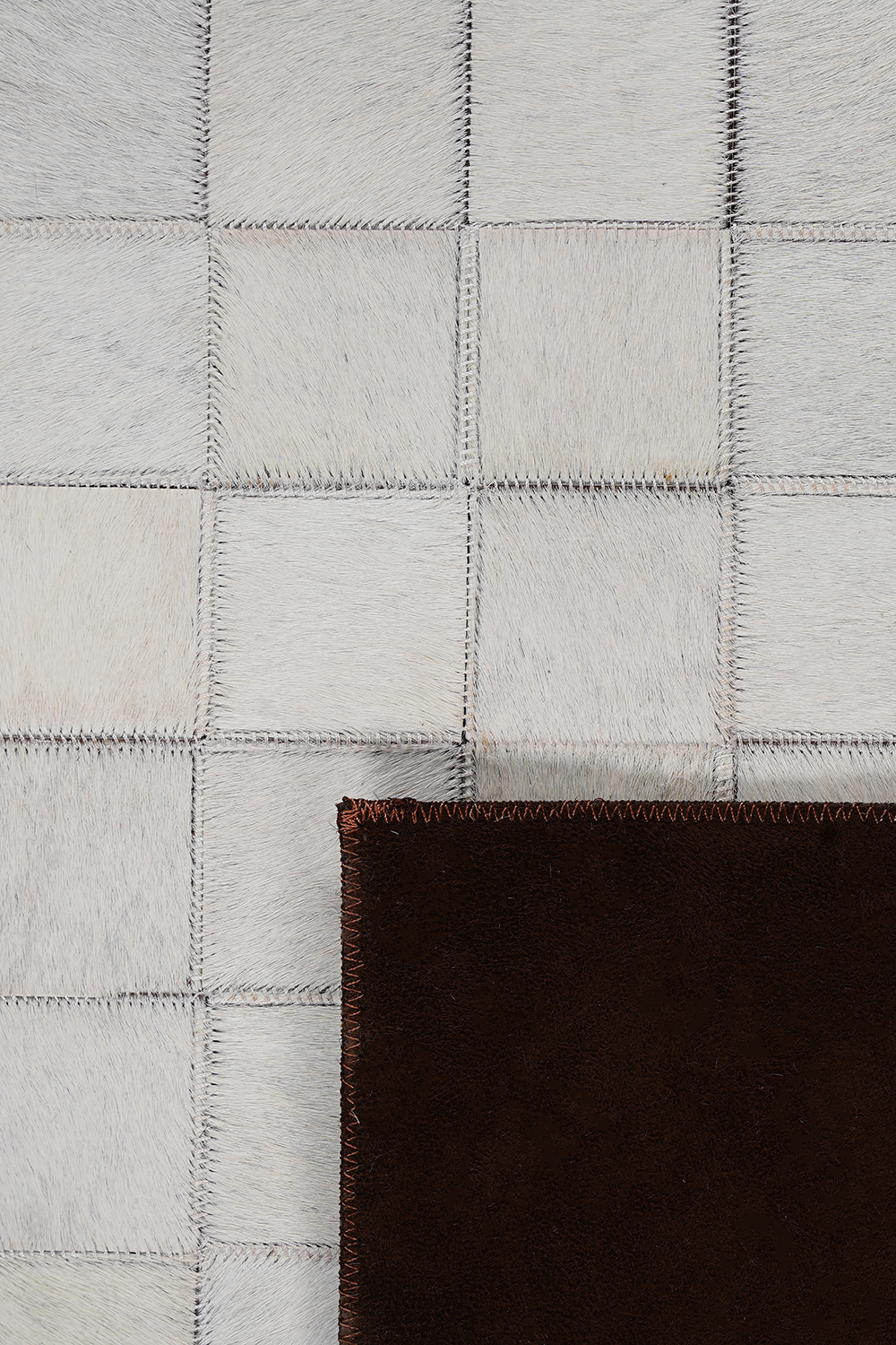 Naar Halı Tay Deri Patchwork El Yapımı Dekoratif Halı - Detay 3