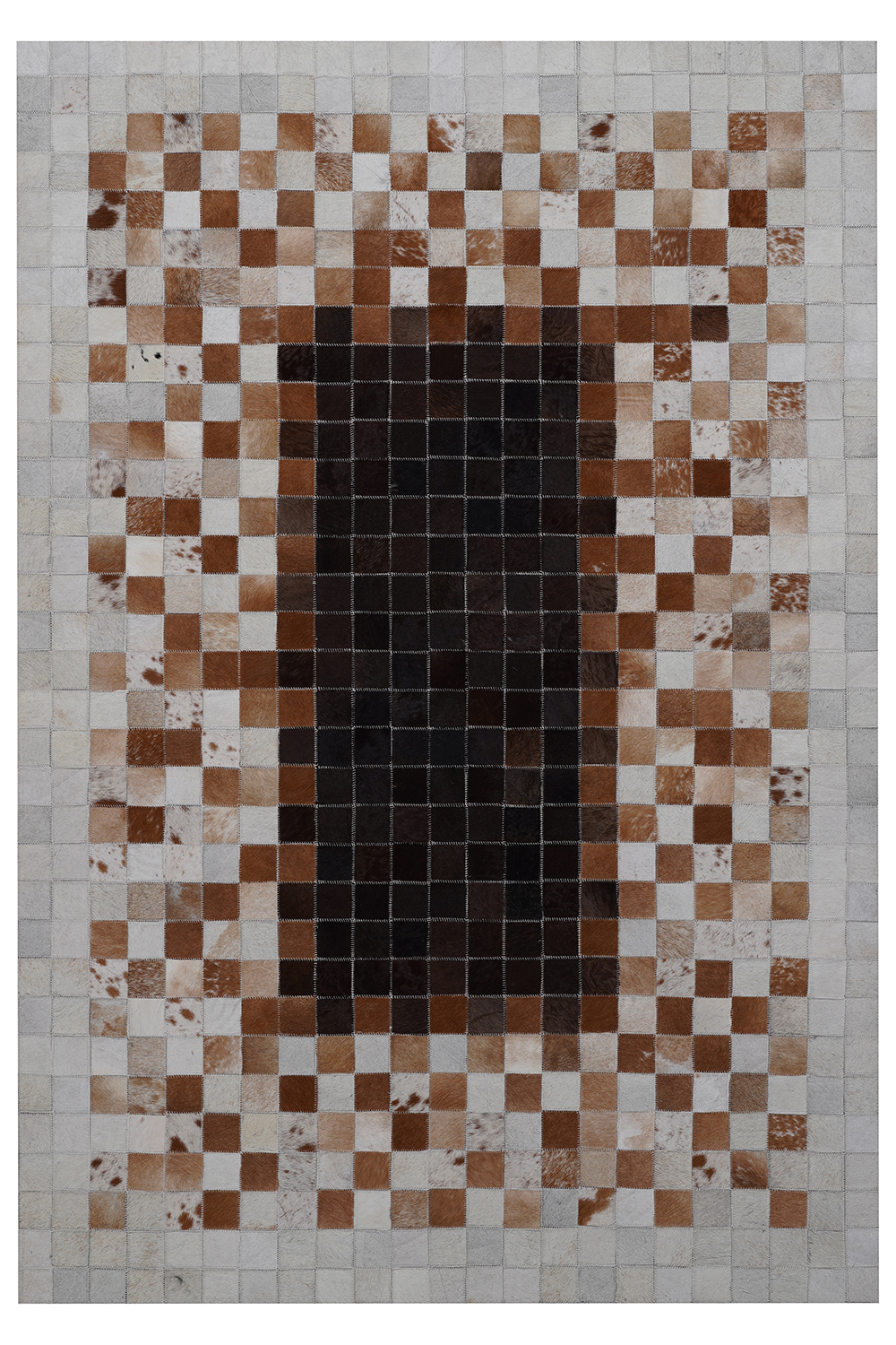 Naar Halı Tay Deri Patchwork El Yapımı Dekoratif Halı - Detay 4