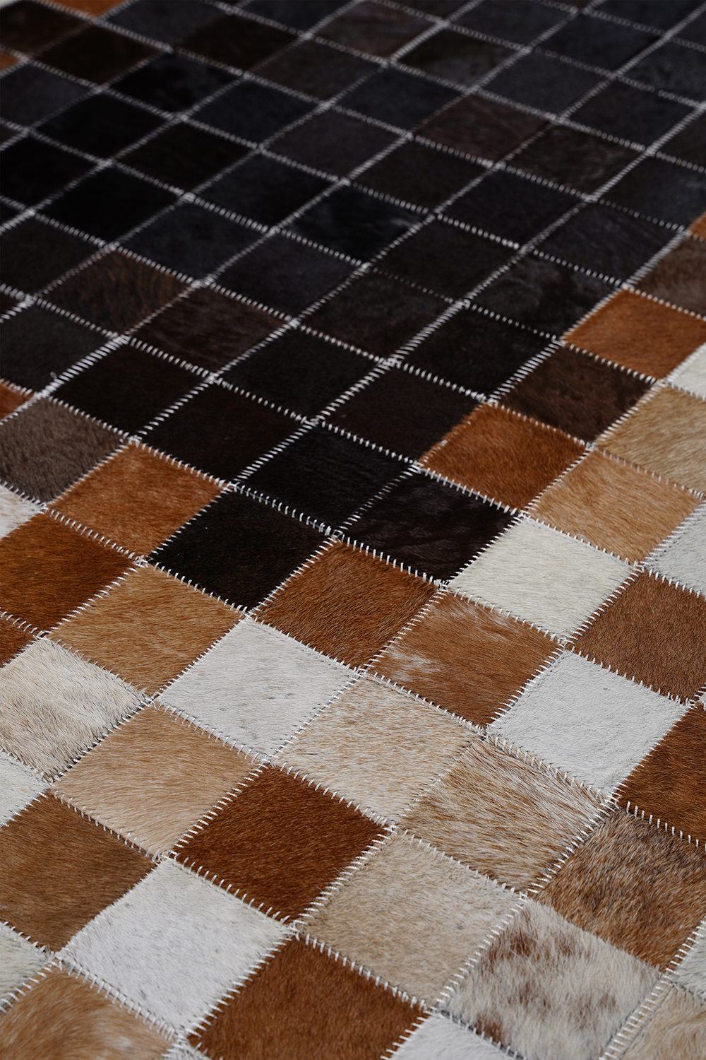 Naar Halı Tay Deri Patchwork El Yapımı Dekoratif Halı - detay