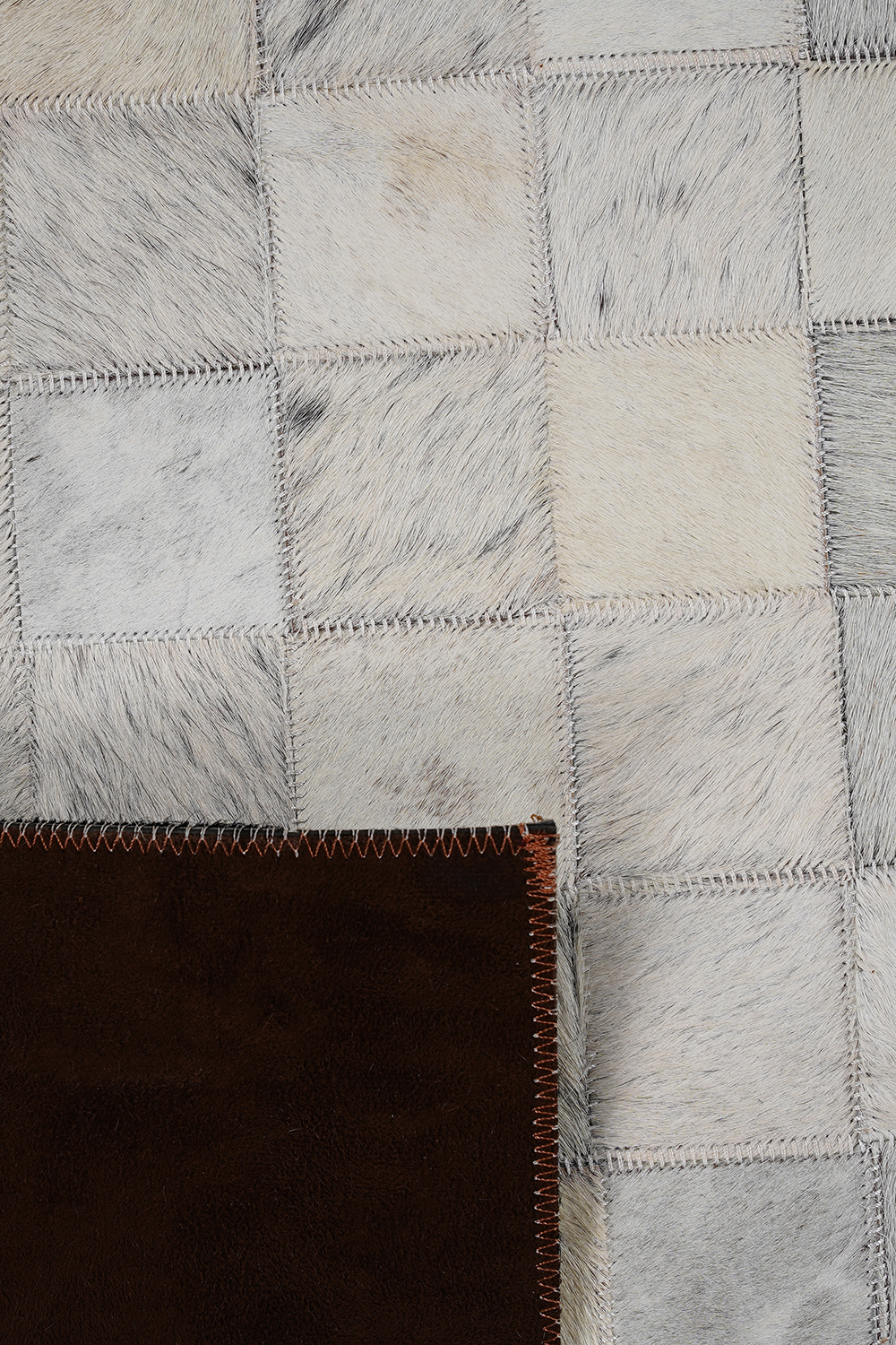 Naar Halı Tay Deri Patchwork El Yapımı Dekoratif Halı - detay