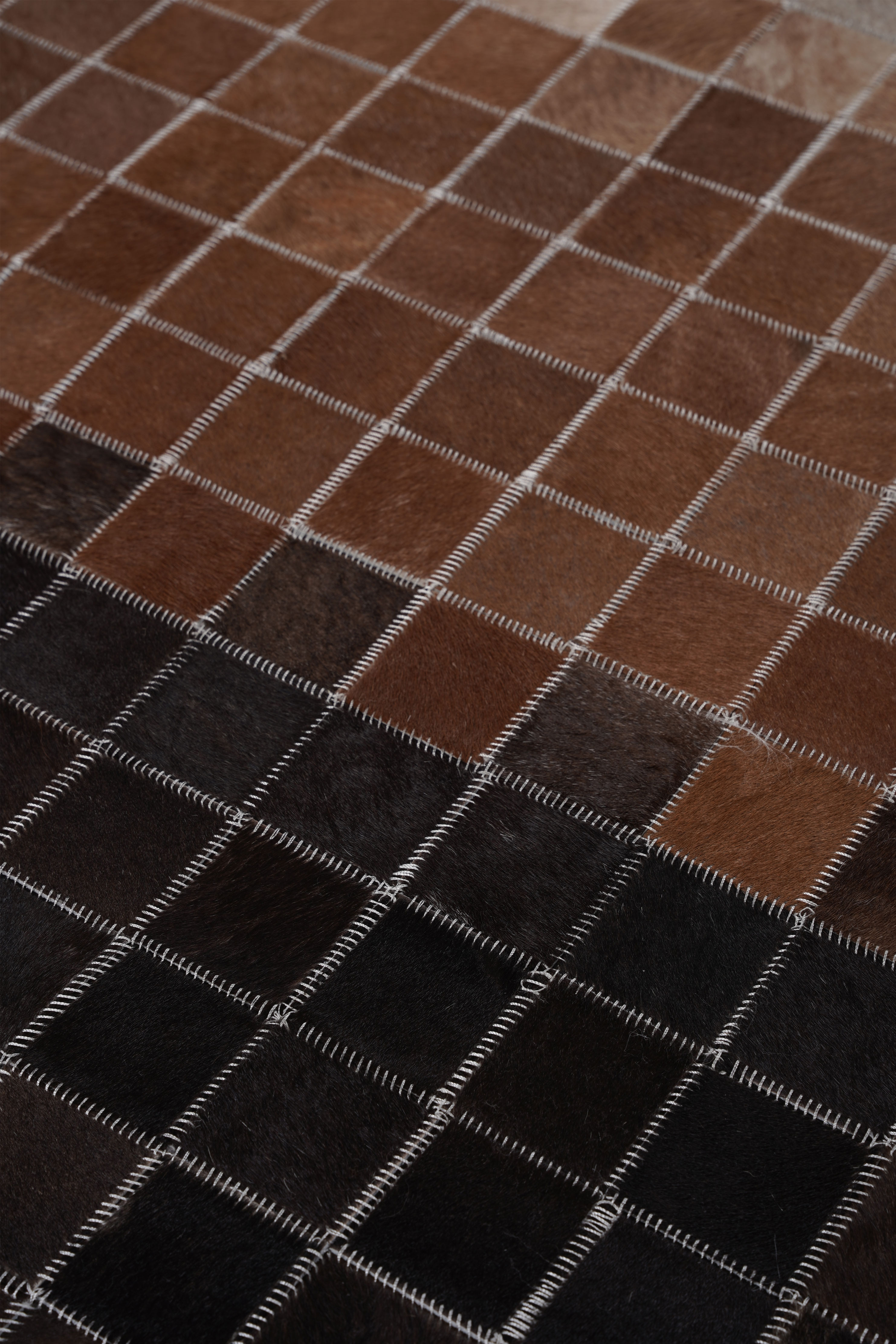 Naar Halı Tay Deri Patchwork El Yapımı Dekoratif Halı - Detay 3