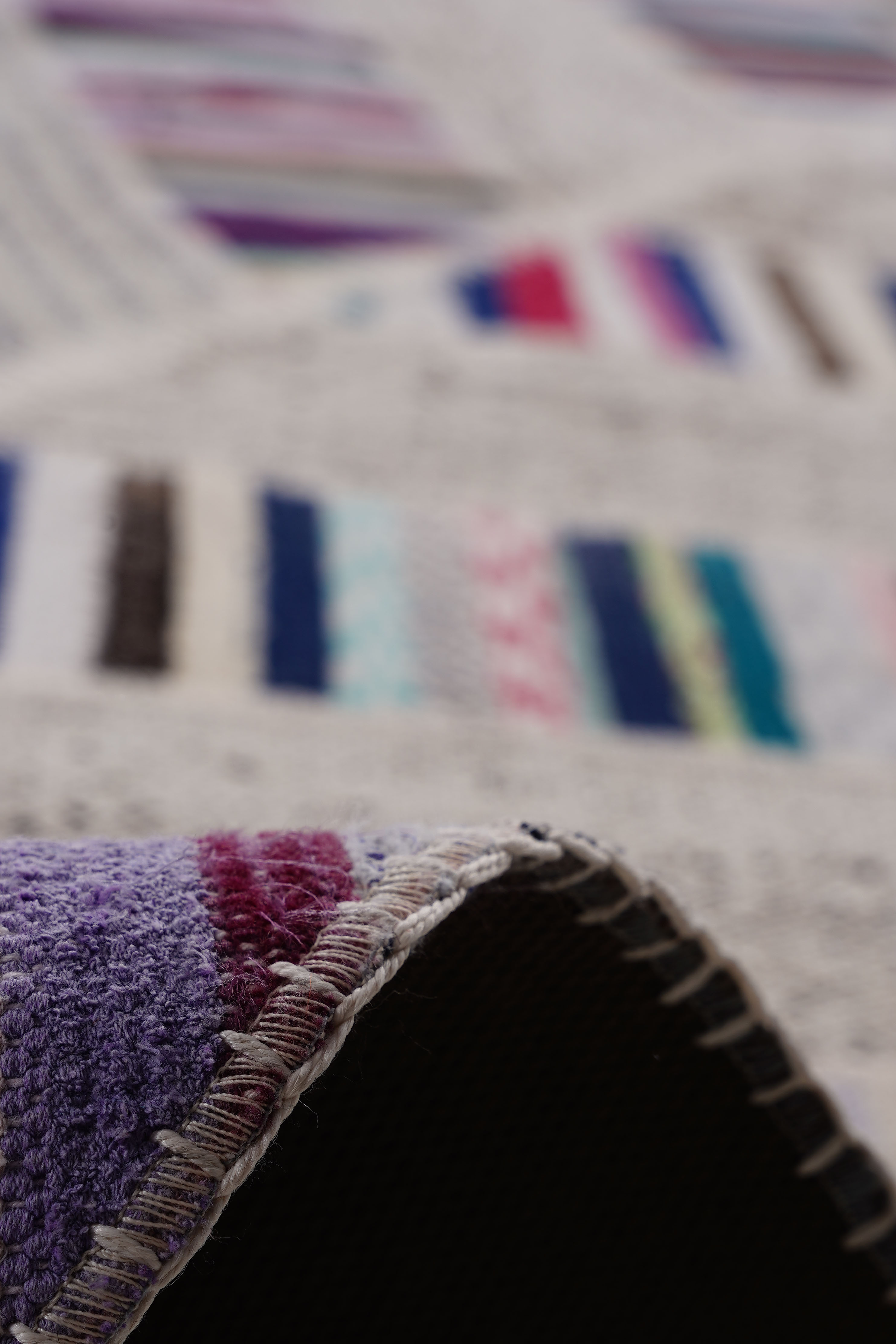 Naar Halı Patchwork El Yapımı Dekoratif Halı - Detay 4
