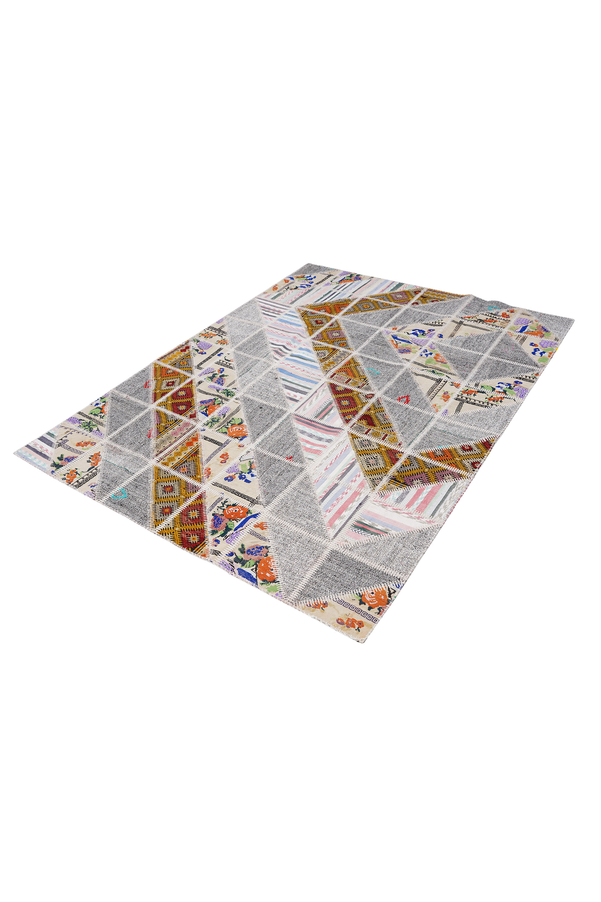 Naar Halı Patchwork El Yapımı Dekoratif Halı - Detay 3