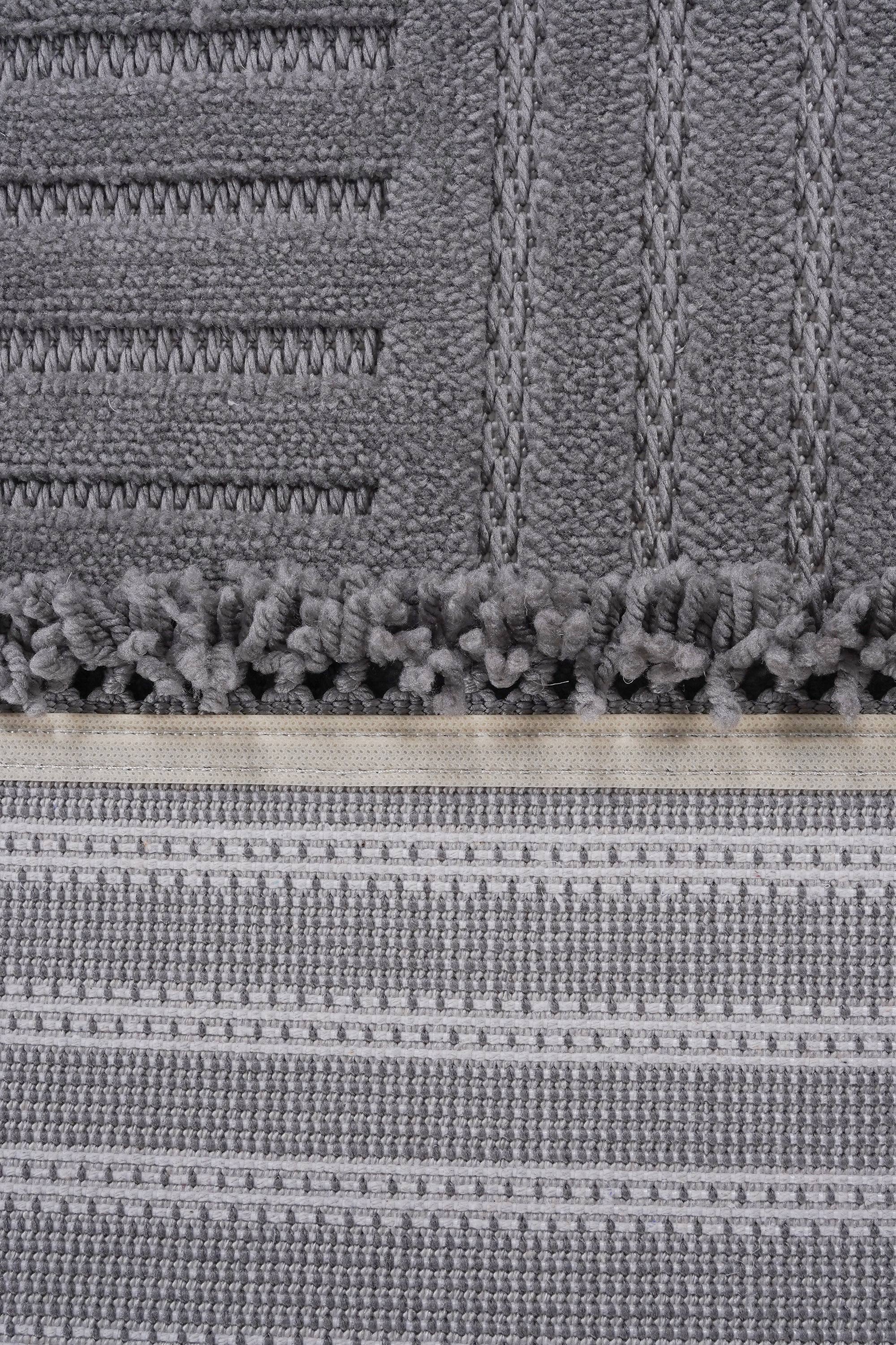 Prag 9202 Gri Geometrik Salon Halısı - Detay 4