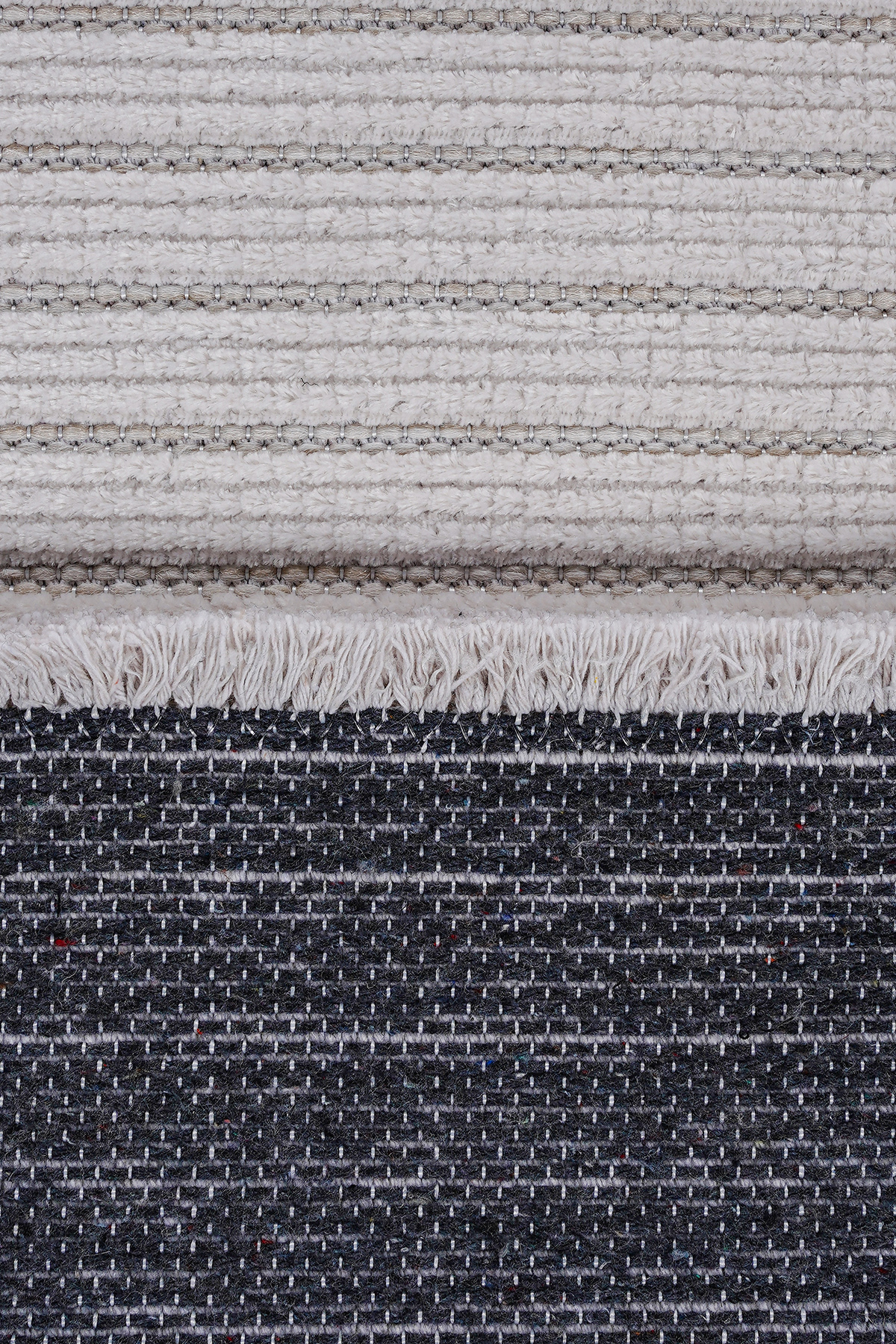 Ravi 1701A Beyaz Kaymaz Taban Yıkanabilir Yumuşak Dokulu Kilim - Detay 5