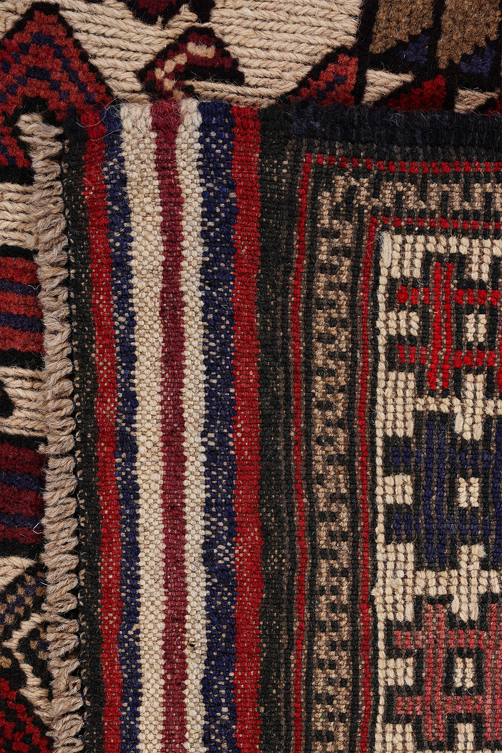 Afgan Berceste El Dokuma Yün Halı - detay
