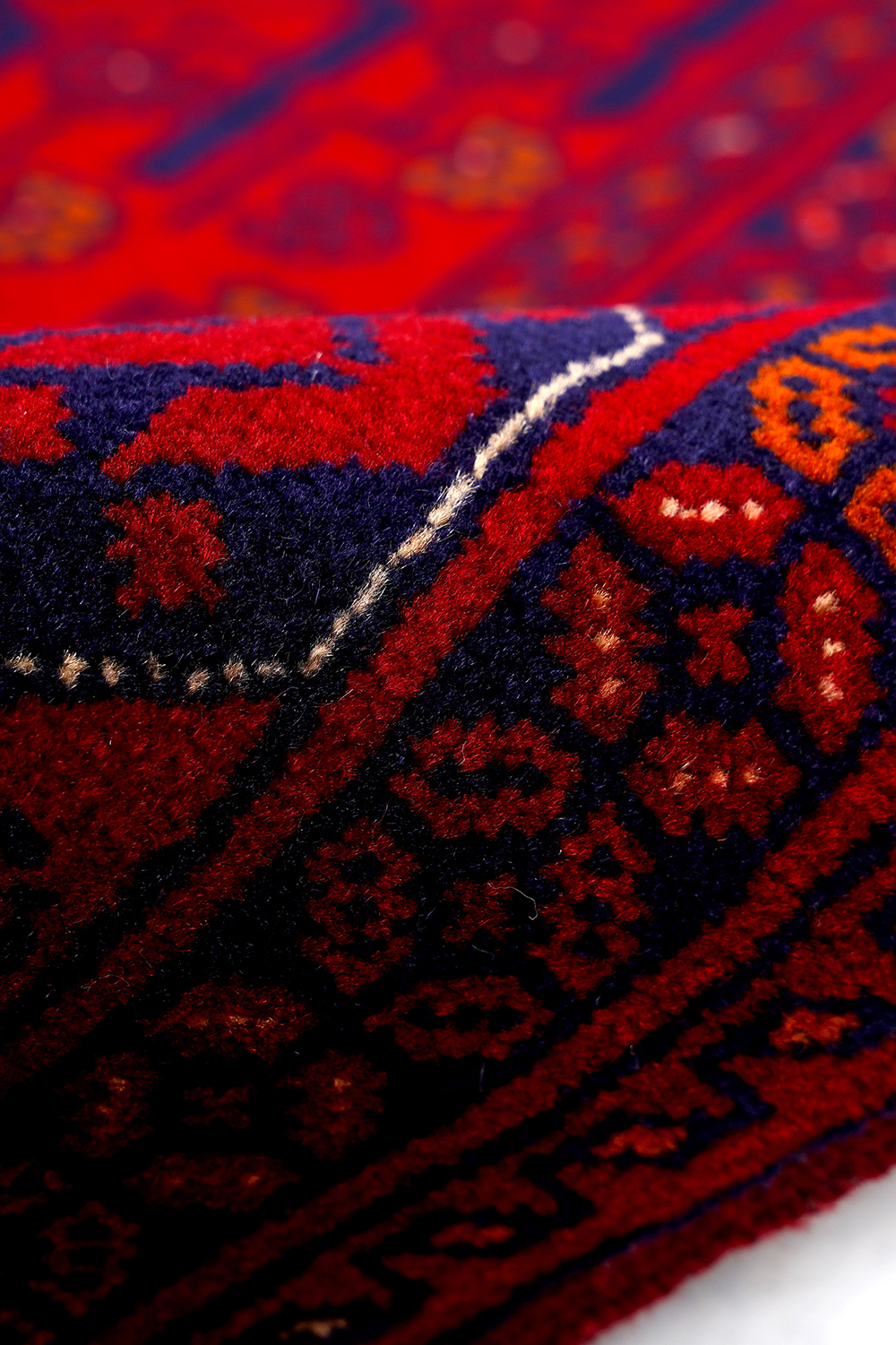 Afgan Bilcik El Dokuma Yün Halı - Detay 4