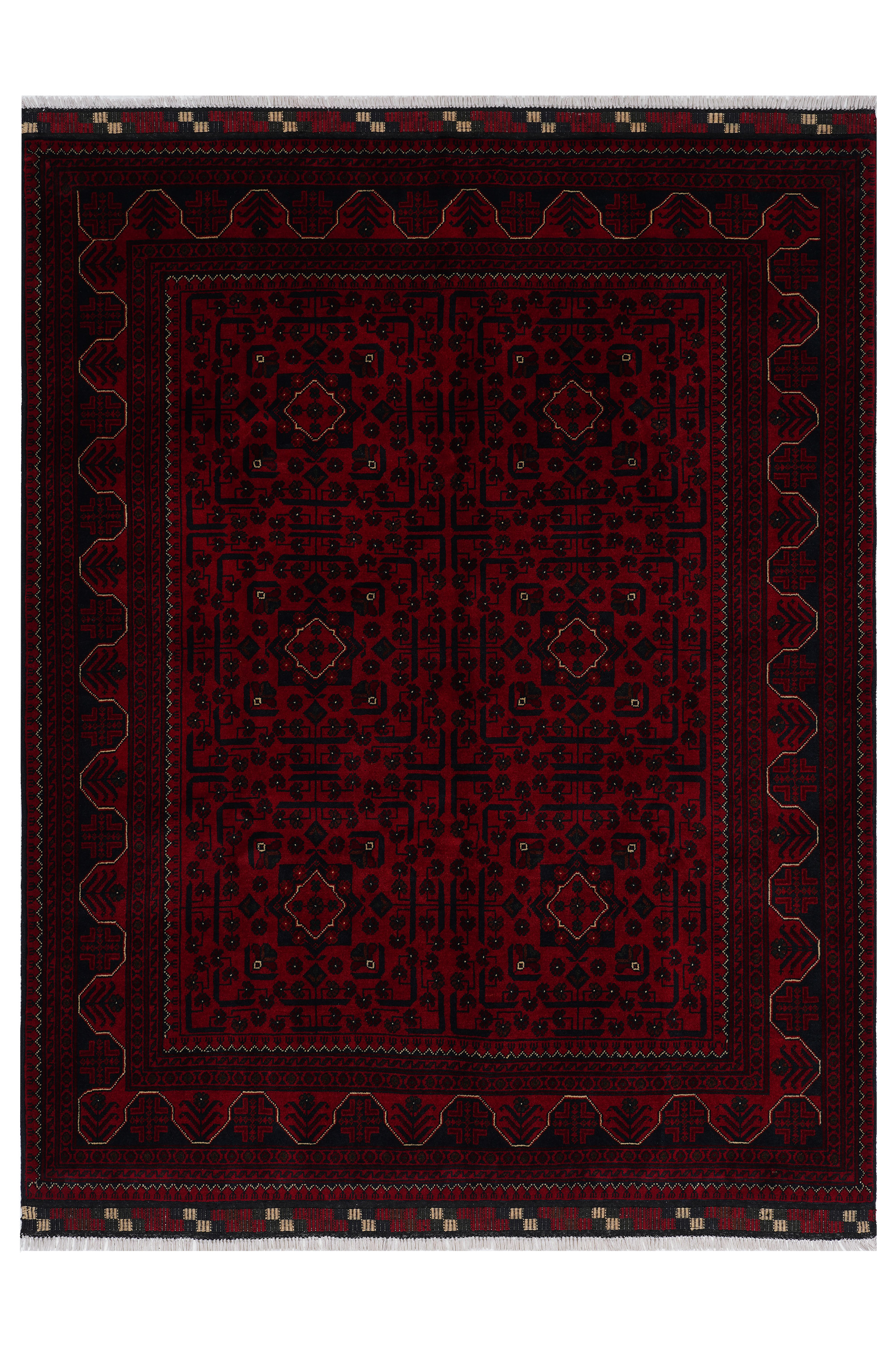 Afgan Khamyab El Dokuma Yün Halı