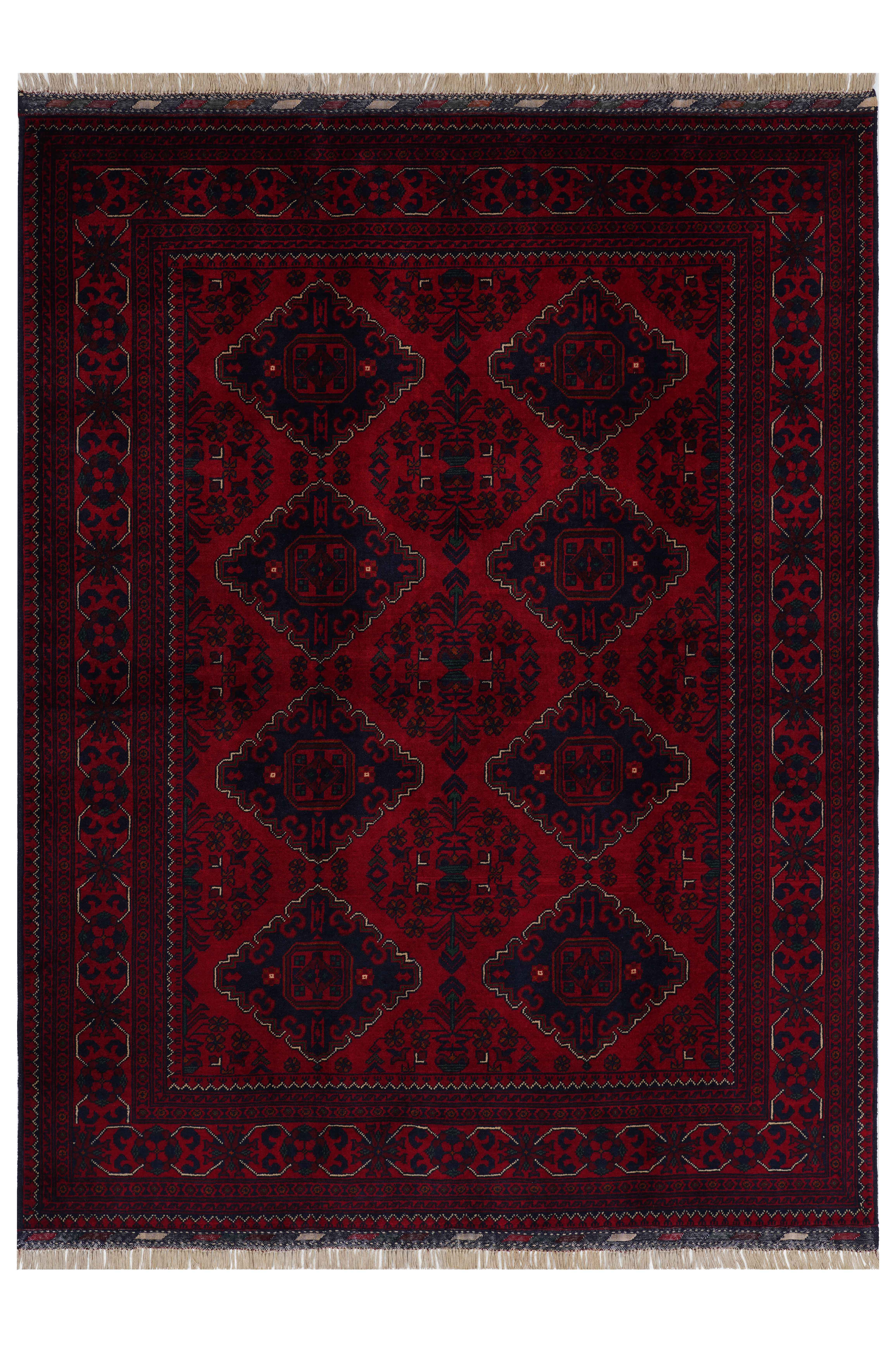 Afgan Khamyab El Dokuma Yün Halı