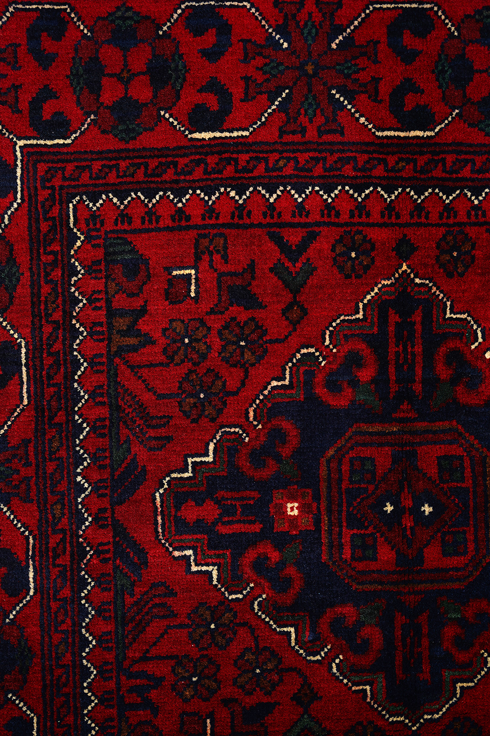 Afgan Khamyab El Dokuma Yün Halı - Detay 3