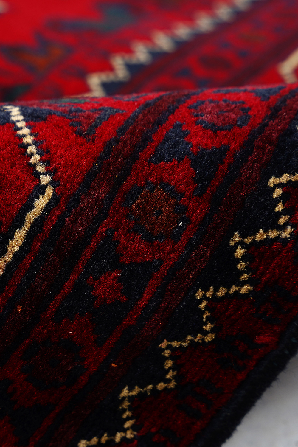 Afgan Khamyab El Dokuma Yün Halı - Detay 4