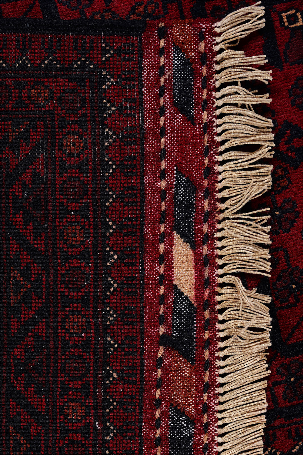 Afgan Khamyab El Dokuma Yün Halı - detay