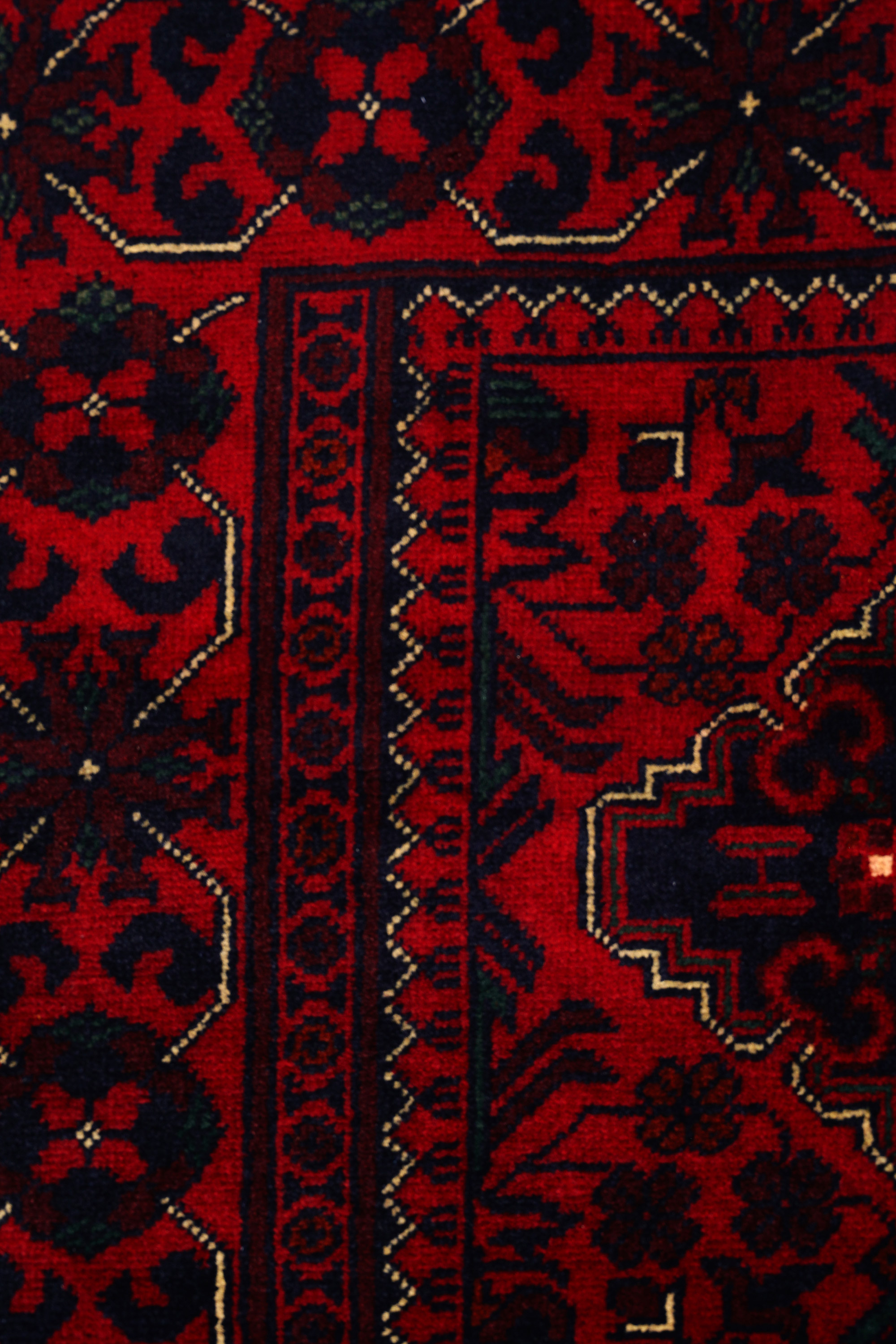 Afgan Khamyab El Dokuma Yün Halı - Detay 3