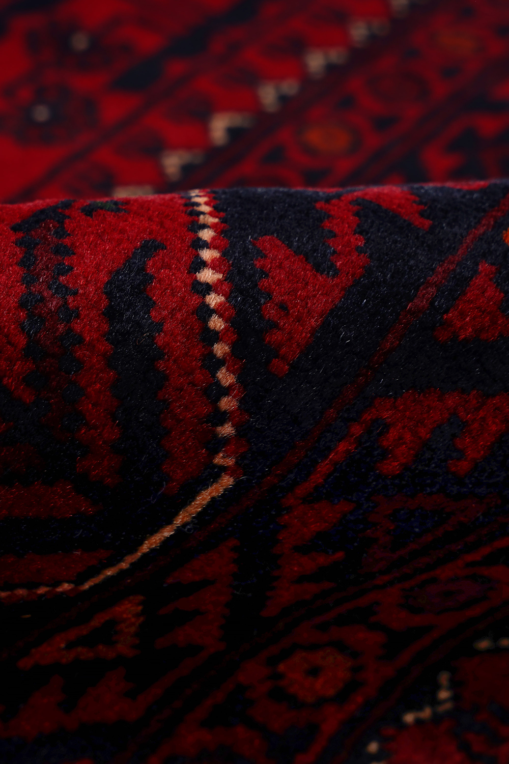 Afgan Khamyab El Dokuma Yün Halı - Detay 3