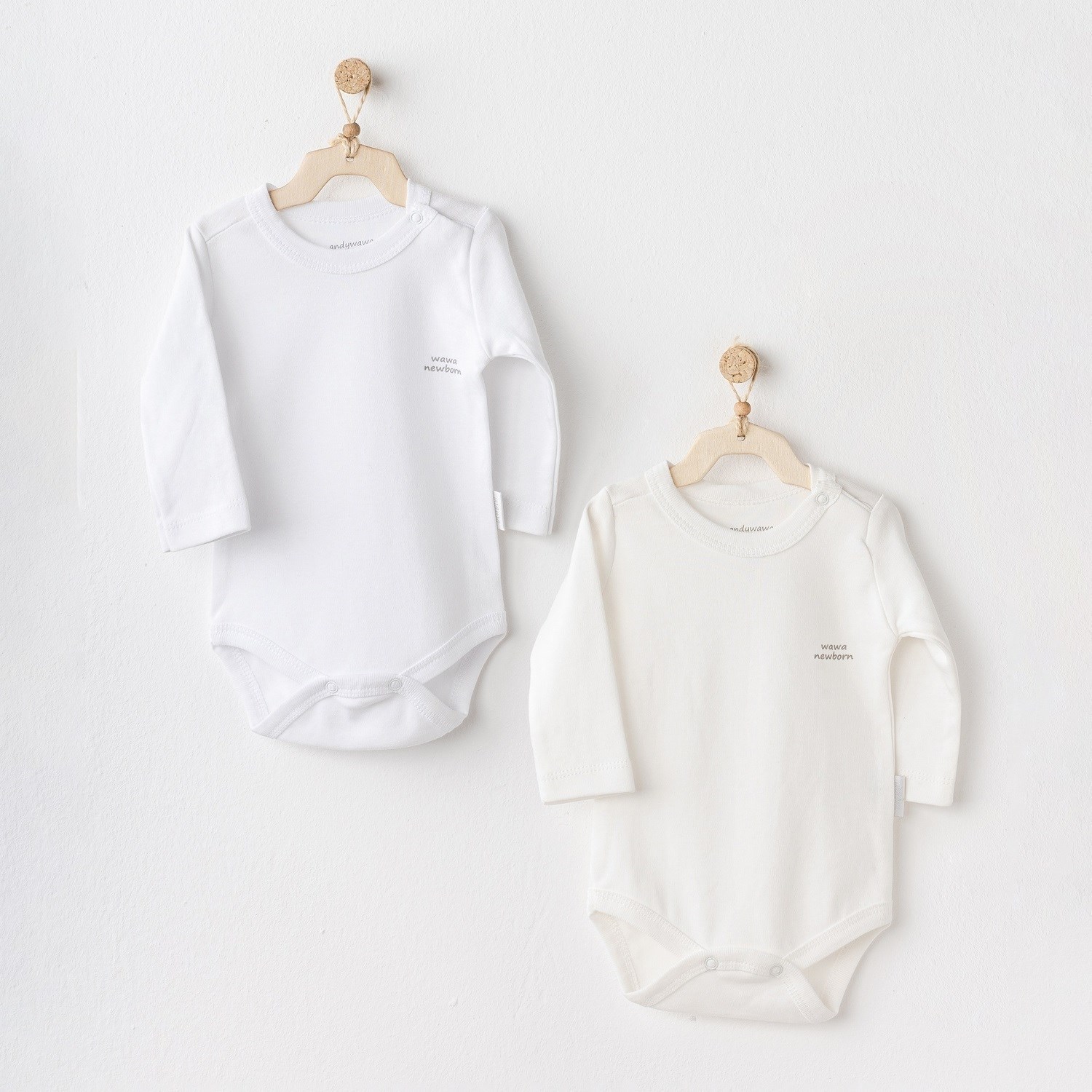 Andywawa AC25210 Long Sleeve 2'Li Basic Body Ekru